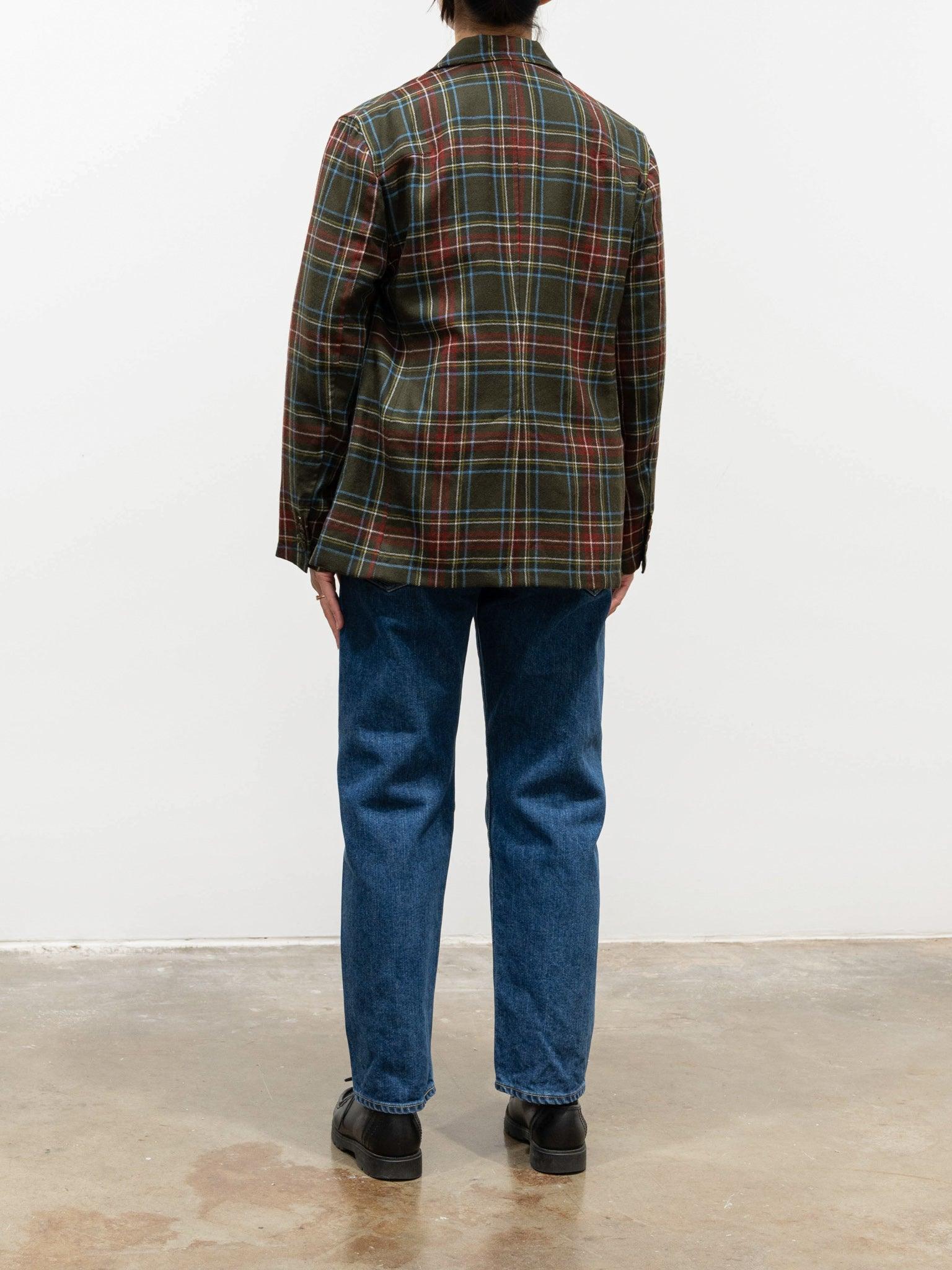 Namu Shop - ts(s) Tartan Plaid Wool Jacket - Olive