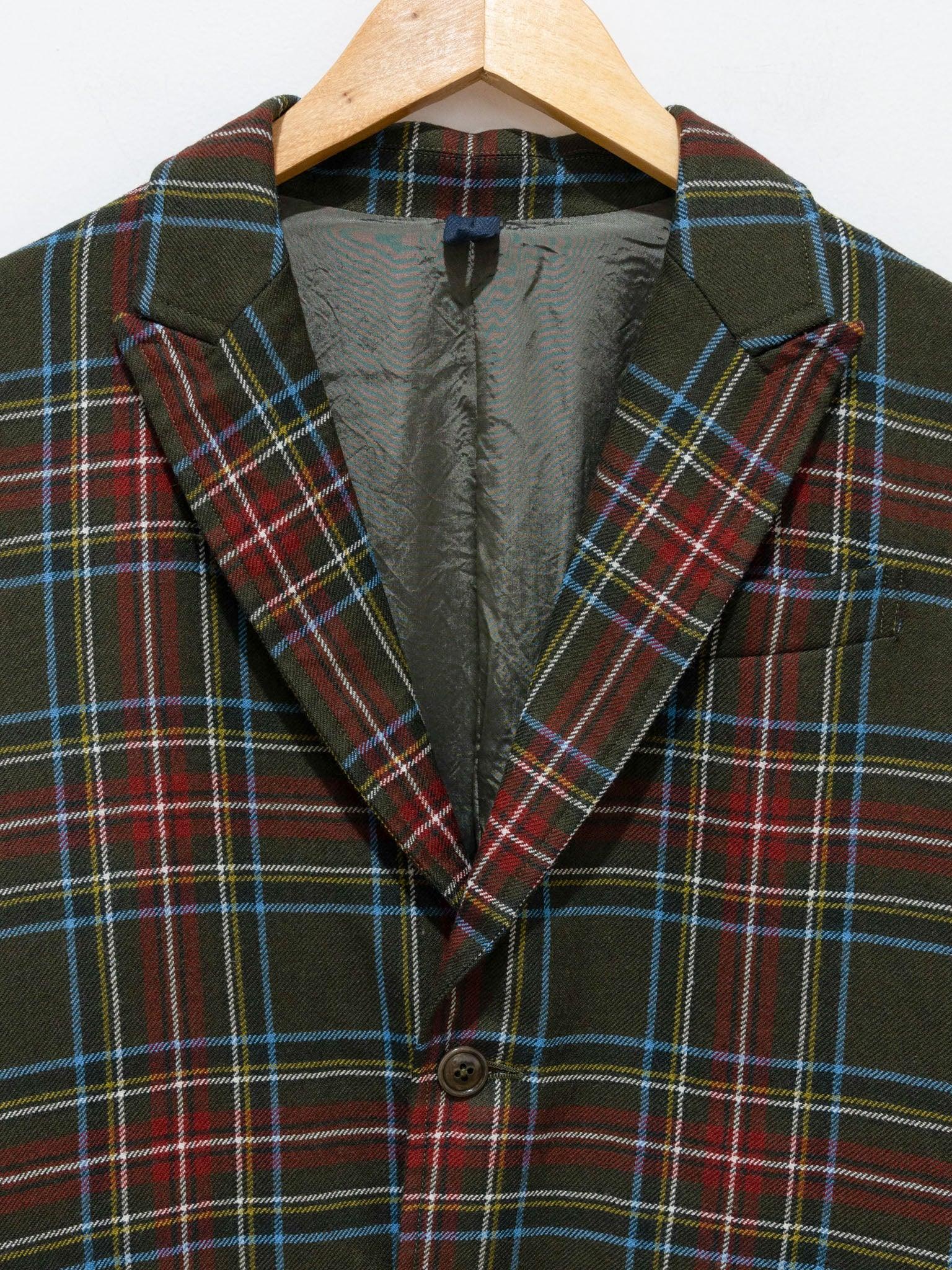 Namu Shop - ts(s) Tartan Plaid Wool Jacket - Olive