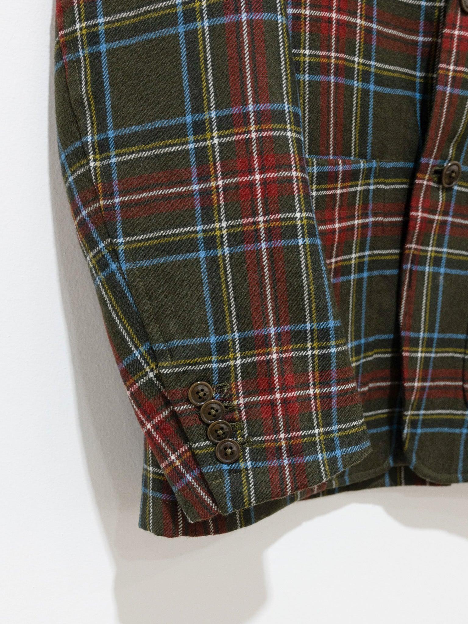 Namu Shop - ts(s) Tartan Plaid Wool Jacket - Olive