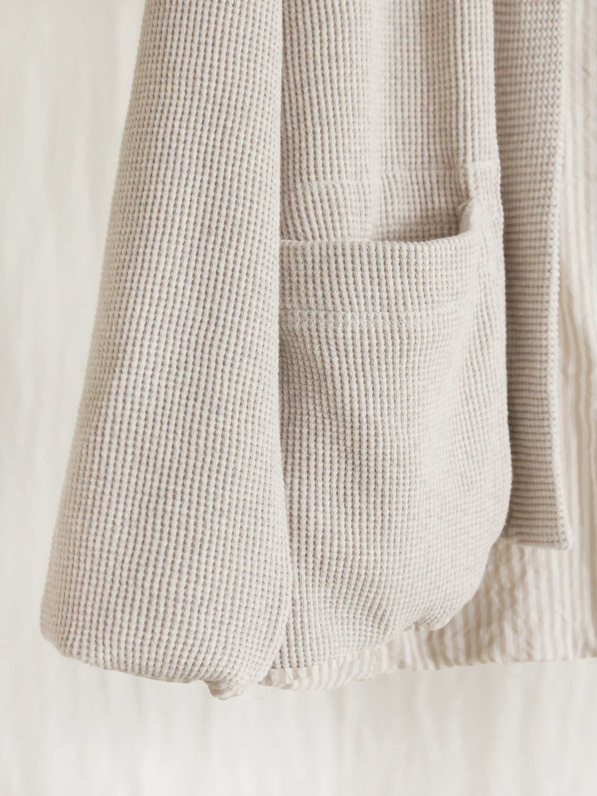 Namu Shop - ts(s) Waffle Jersey Lined Easy Cardigan (Re-stocked)