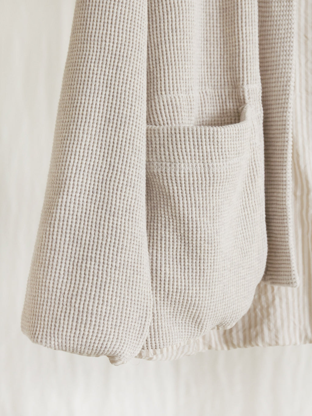 Namu Shop - ts(s) Waffle Jersey Lined Easy Cardigan (Re-stocked)