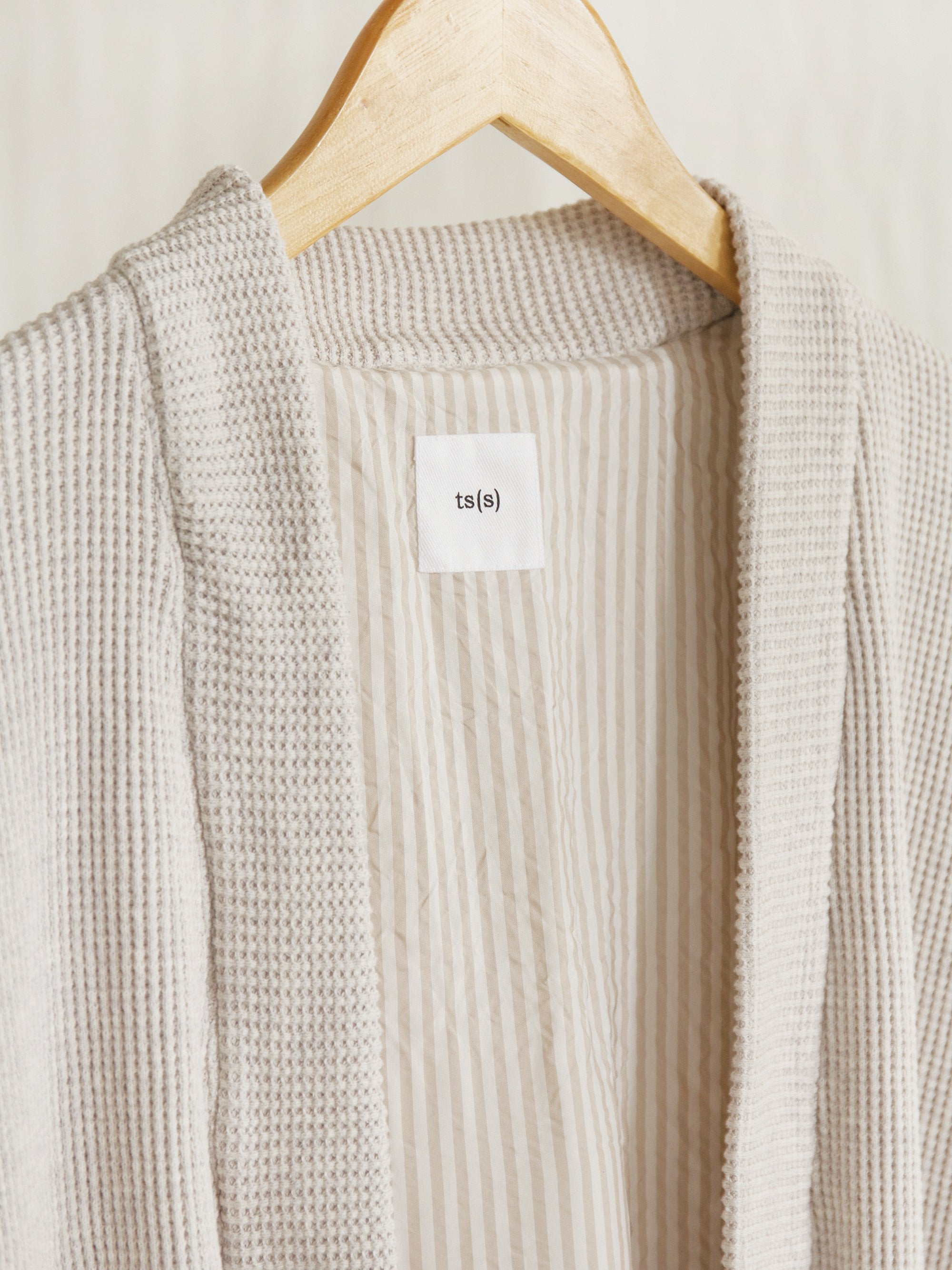 Namu Shop - ts(s) Waffle Jersey Lined Easy Cardigan (Re-stocked)