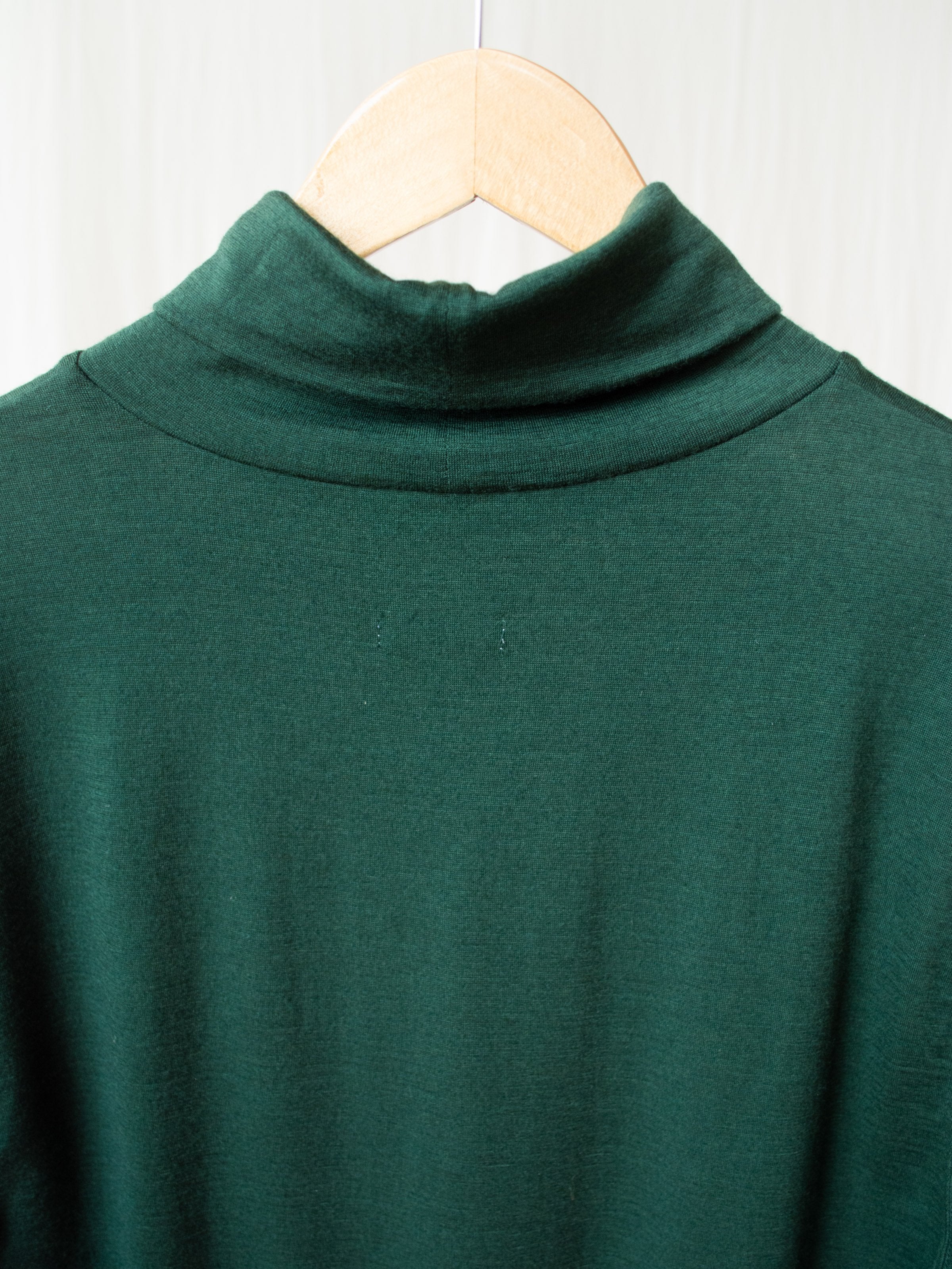 Namu Shop - ts(s) Washable High Gauge Wool Turtleneck - Green