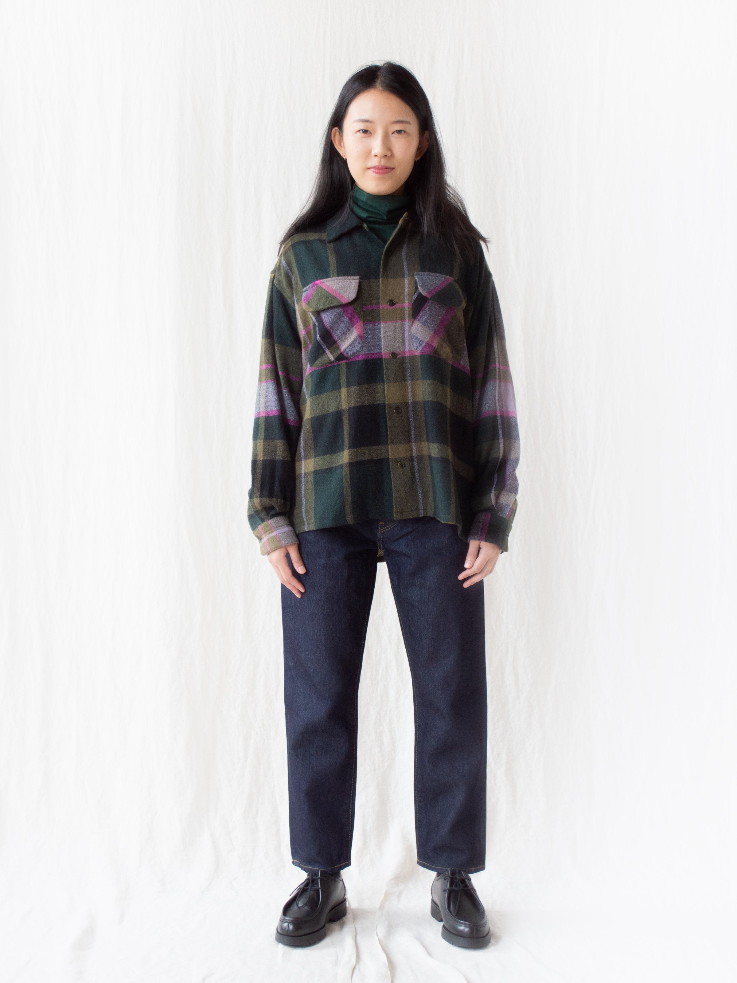 Namu Shop - ts(s) Washable High Gauge Wool Turtleneck - Green