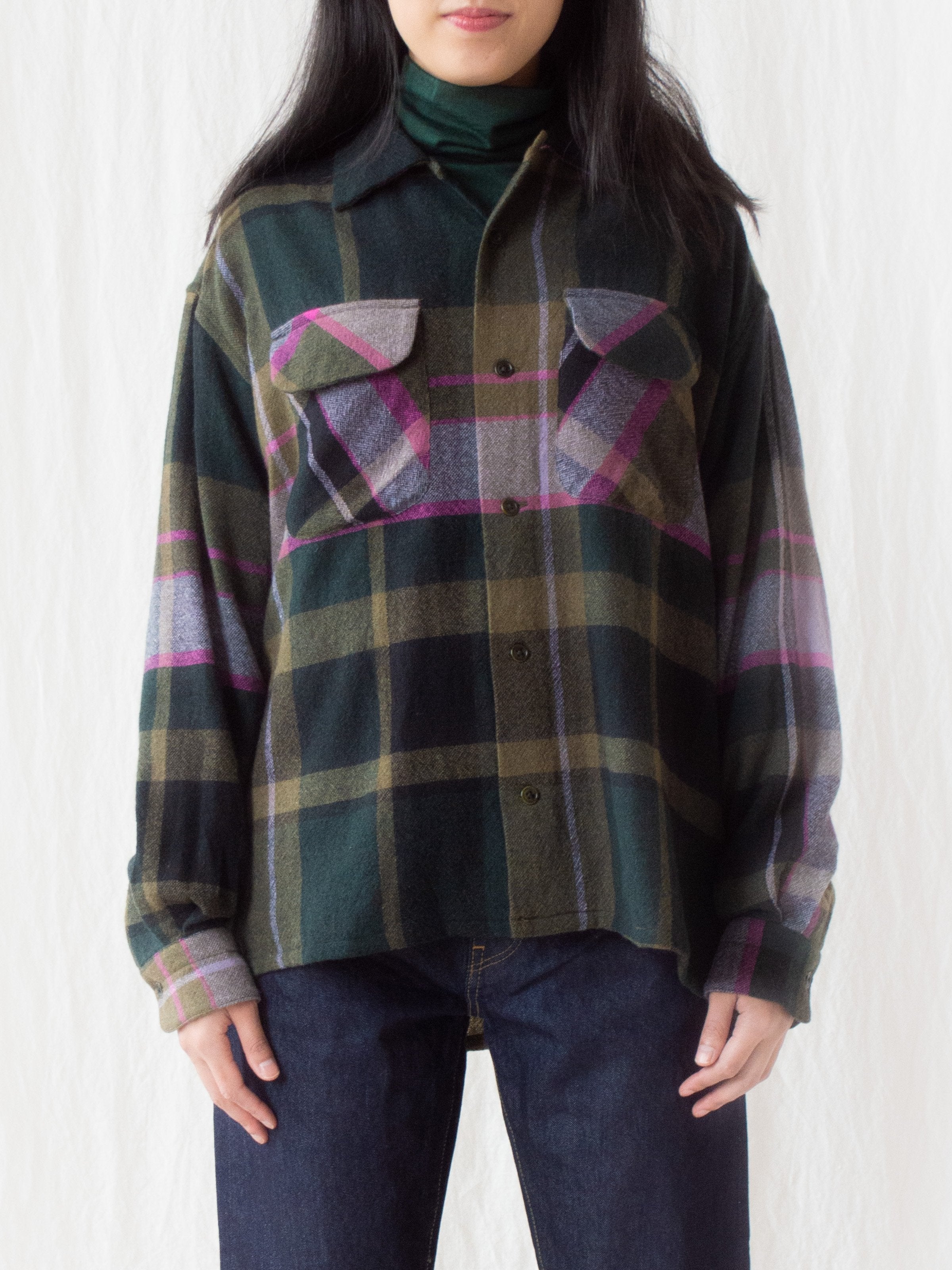 Namu Shop - ts(s) Washable High Gauge Wool Turtleneck - Green