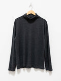 Namu Shop - ts(s) Washable Milled Wool Jersey Turtleneck Knit - Charcoal