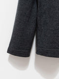 Namu Shop - ts(s) Washable Milled Wool Jersey Turtleneck Knit - Charcoal