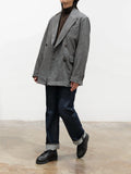 Namu Shop - ts(s) Washable Wool Stretch Flannel DB Jacket - Gray