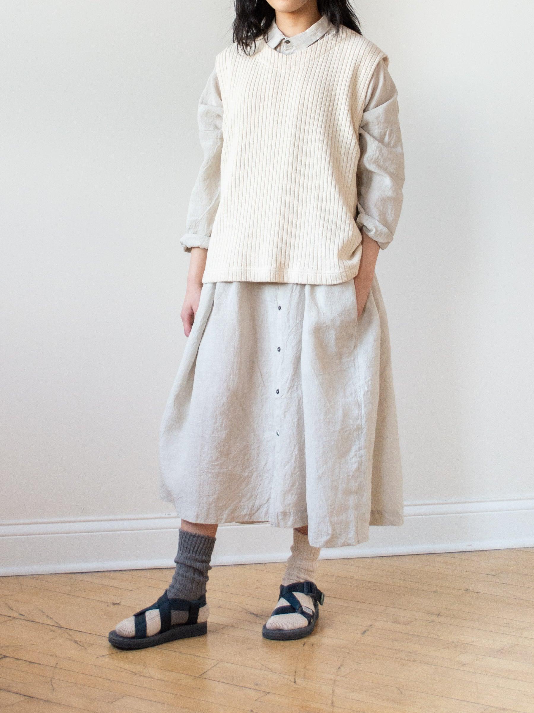 Namu Shop - ts(s) Wide Rib Easy Vest - Natural