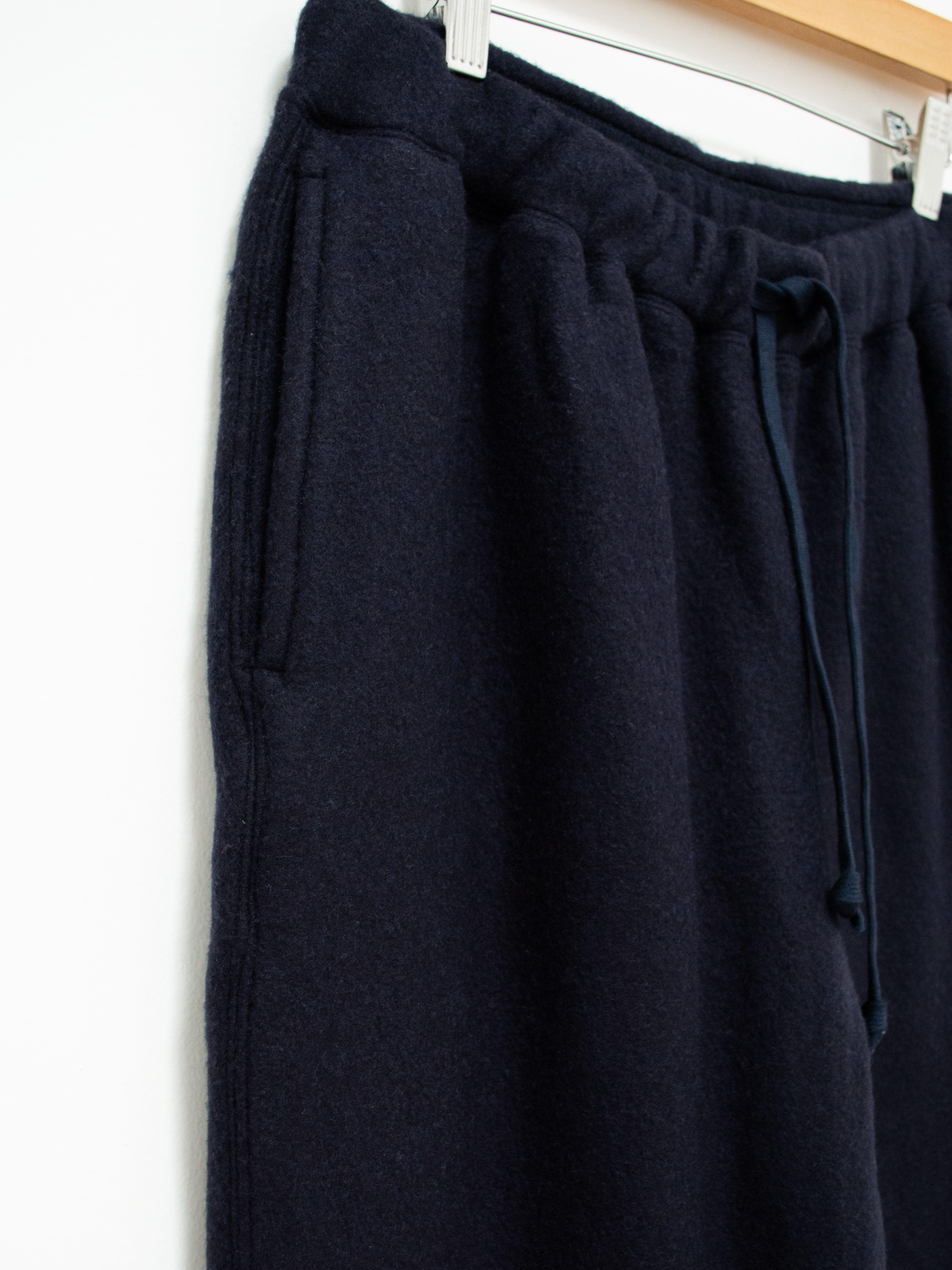 Namu Shop - ts(s) Wool Jersey Cuffed Sweatpants - Navy