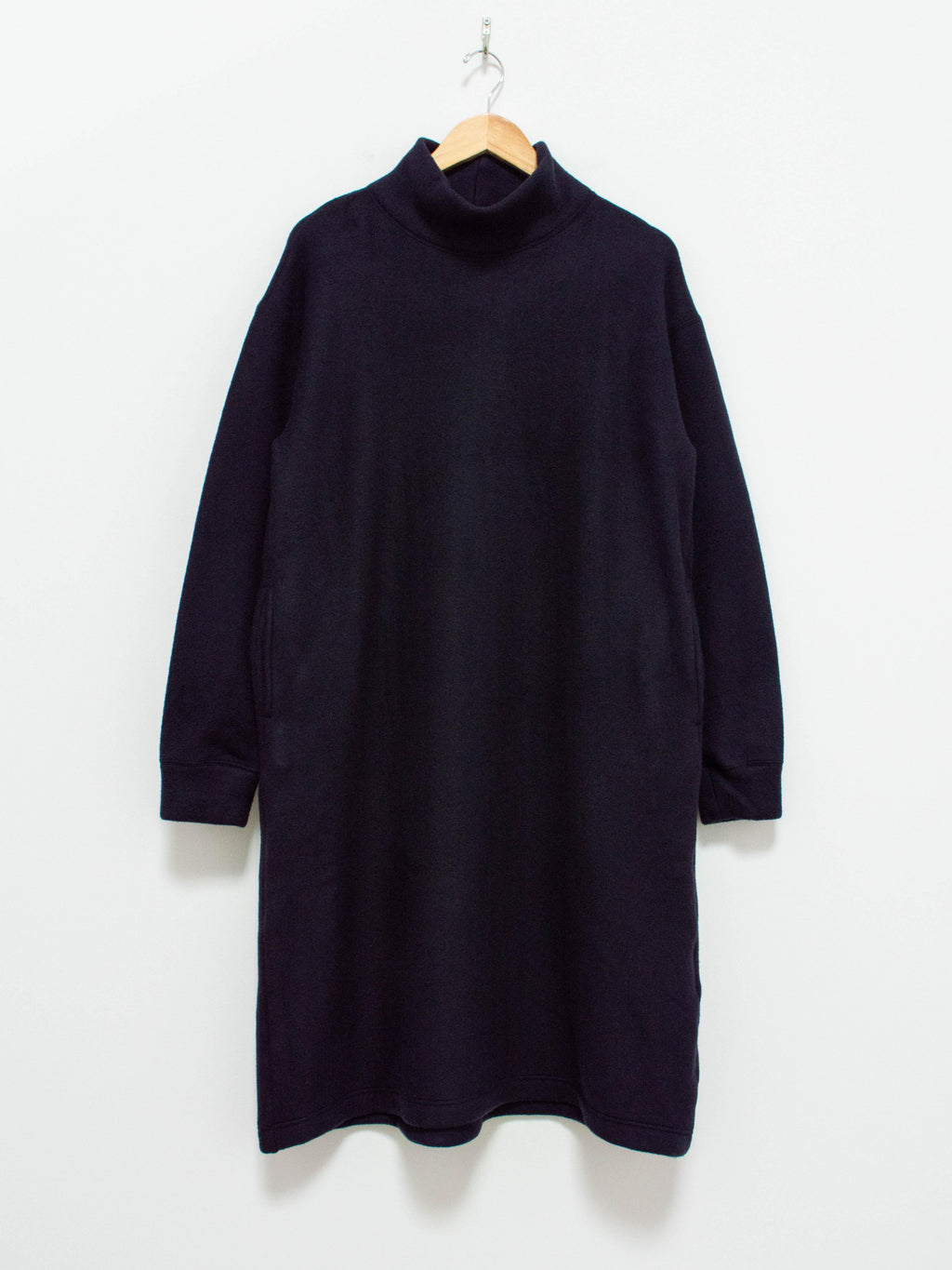 Namu Shop - ts(s) Wool Jersey High Neck Sweatdress - Navy