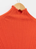 Namu Shop - Unfil Baby Suri Alpaca High Neck Sweater - Orange