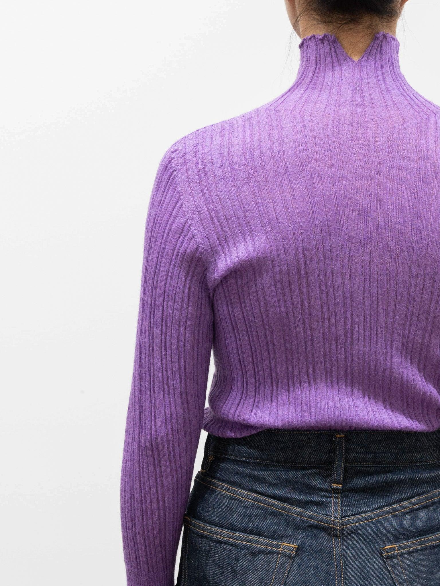 Namu Shop - Unfil Baby Suri Alpaca High Neck Sweater - Violet