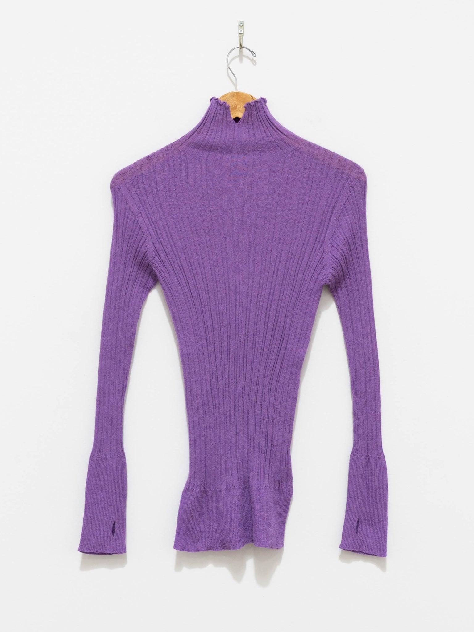 Namu Shop - Unfil Baby Suri Alpaca High Neck Sweater - Violet