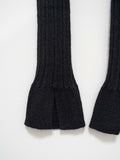 Namu Shop - Unfil Baby Suri Alpaca Ribbed Knit Leggings - Black