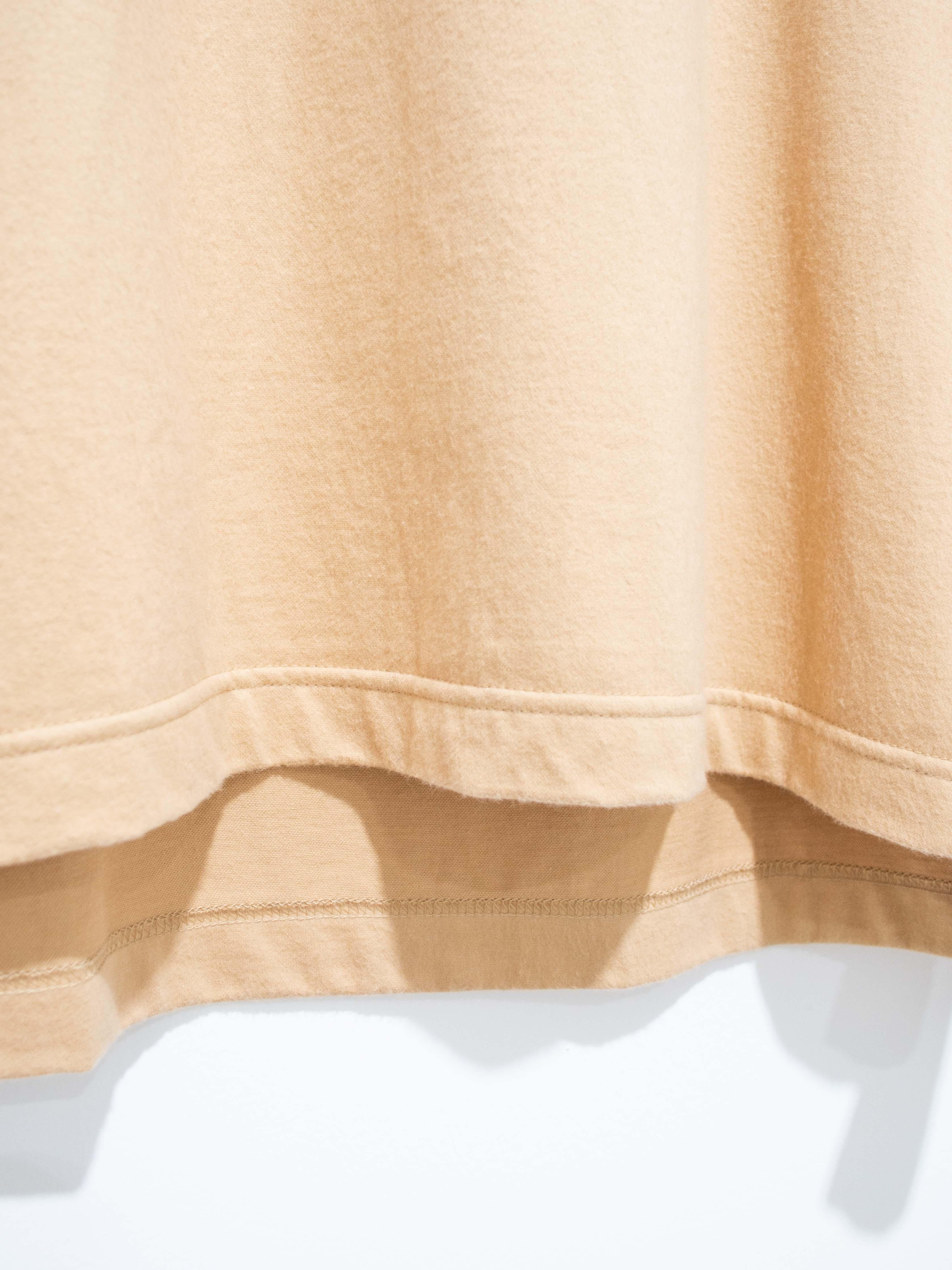 Namu Shop - Unfil Cotton Flannel Jersey Mock Neck Tee - Warm Beige