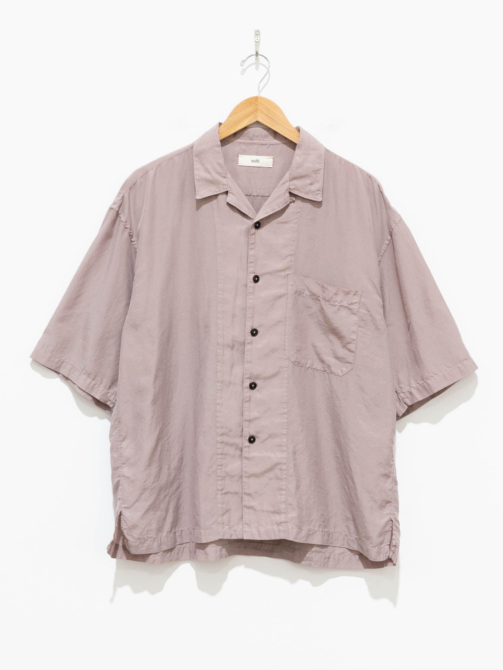 Namu Shop - Unfil Cotton Silk Twill S/S Shirt - Lilac Gray