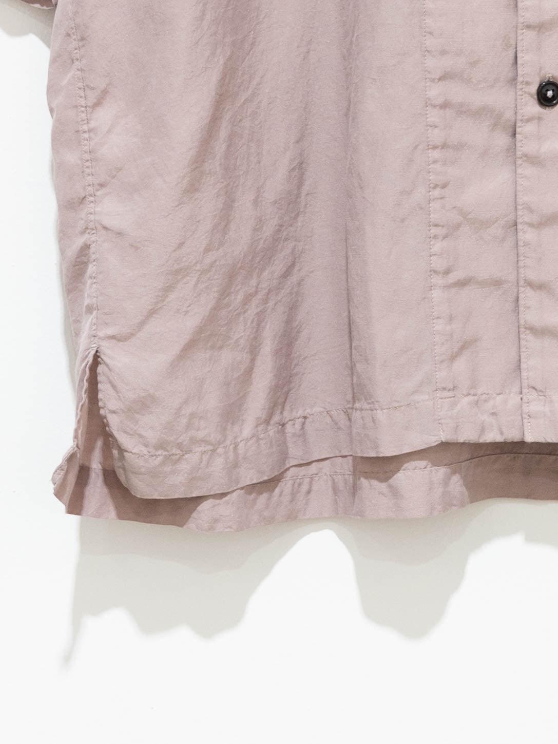 Namu Shop - Unfil Cotton Silk Twill S/S Shirt - Lilac Gray