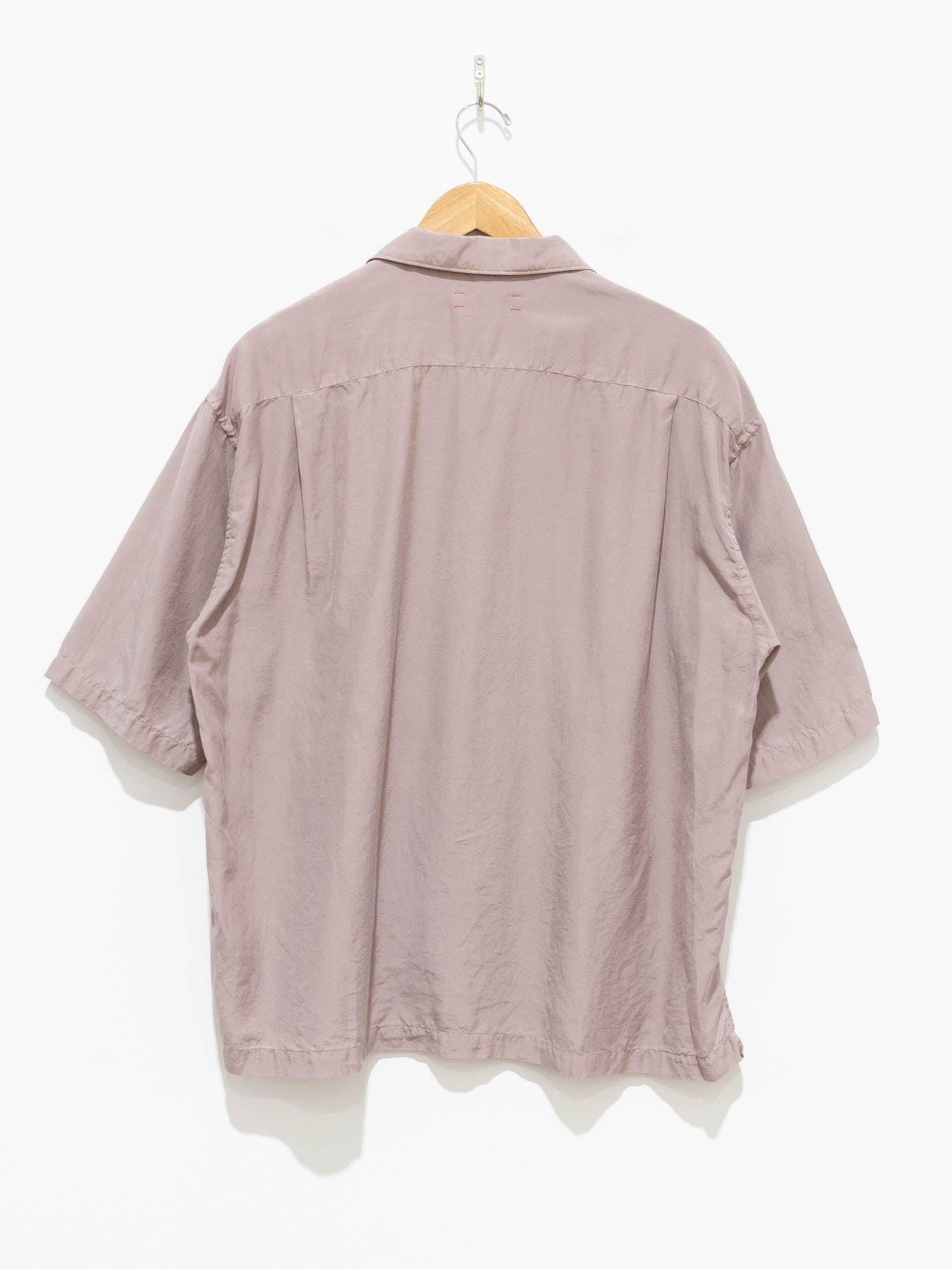 Namu Shop - Unfil Cotton Silk Twill S/S Shirt - Lilac Gray