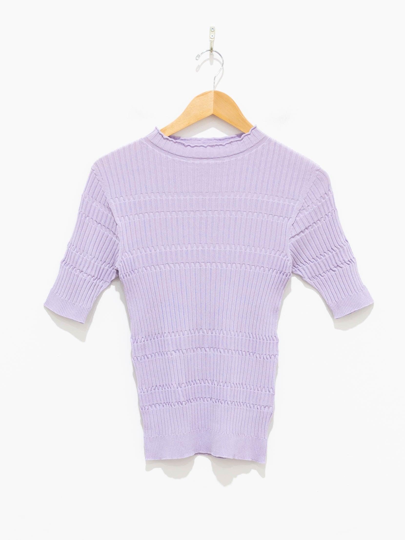 Namu Shop - Unfil High Twist Cotton Ribbed Knit - Lilac