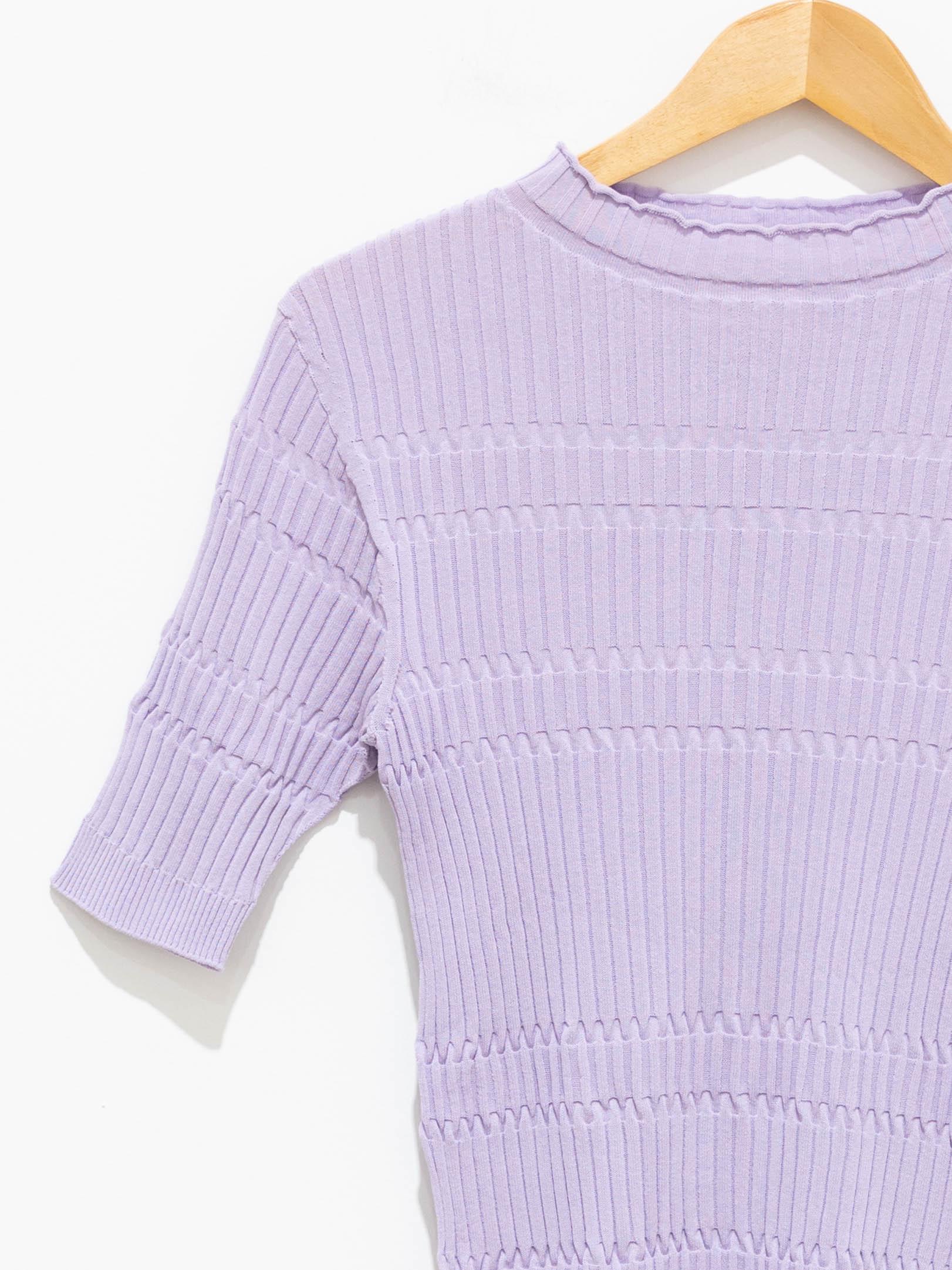 Namu Shop - Unfil High Twist Cotton Ribbed Knit - Lilac