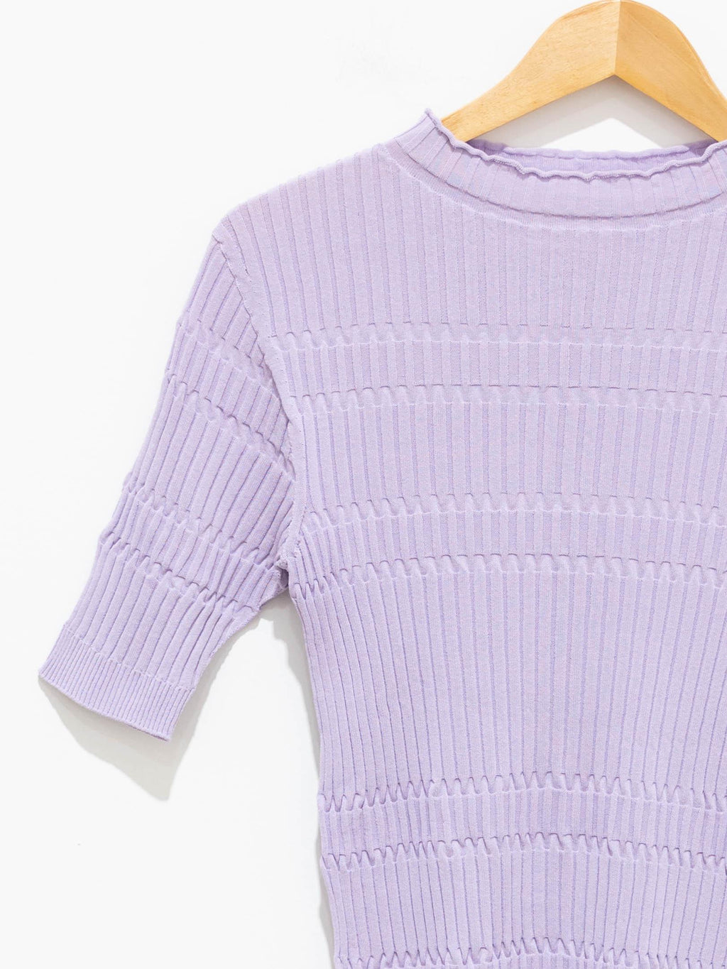 Namu Shop - Unfil High Twist Cotton Ribbed Knit - Lilac