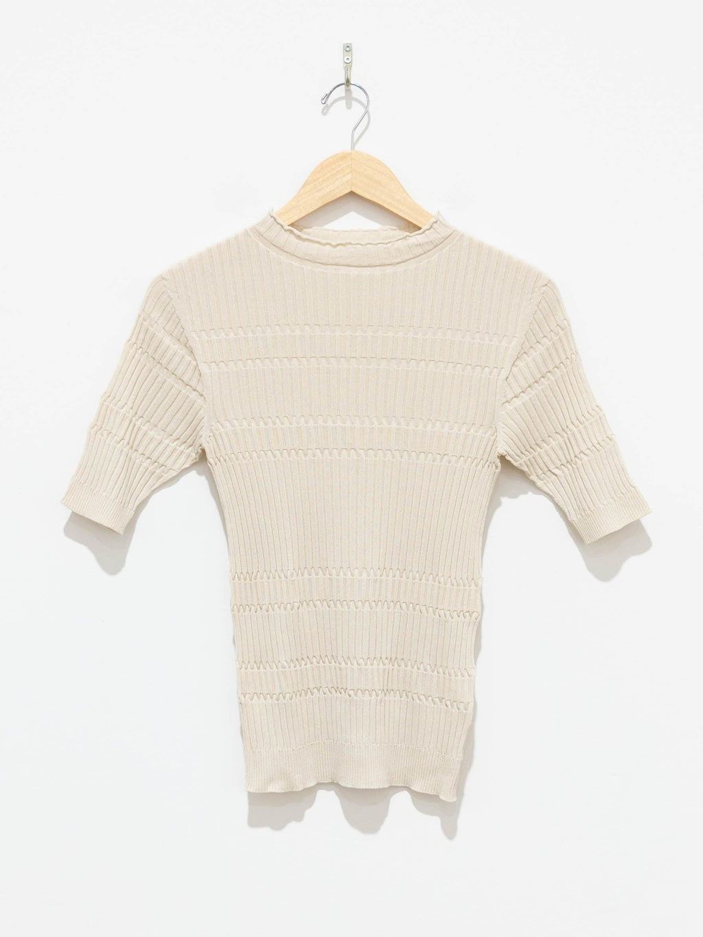 Namu Shop - Unfil High Twist Cotton Ribbed Knit - Off White