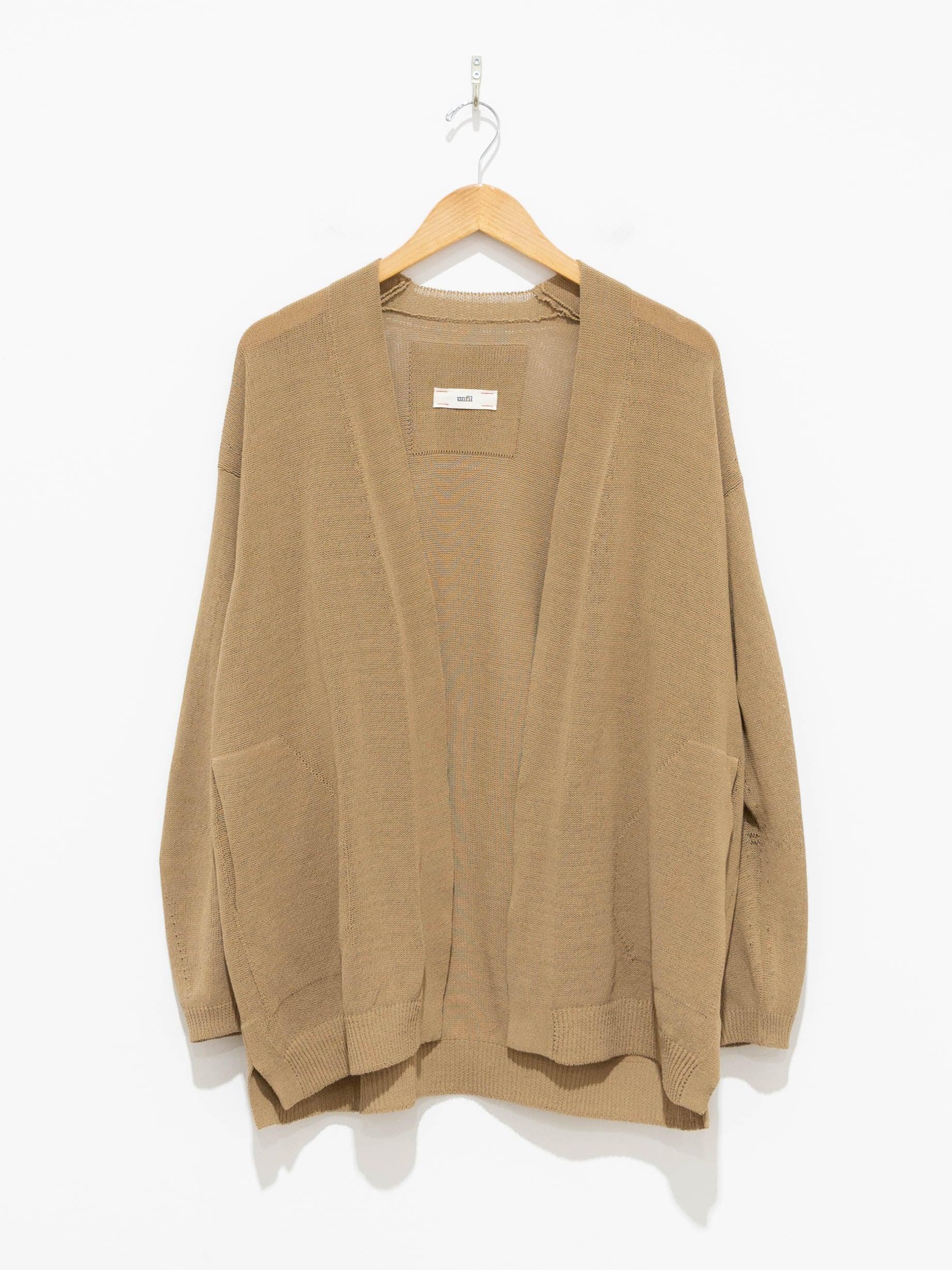 Namu Shop Unfil Organic Cotton Coiled Yarn Knit Cardigan Beige