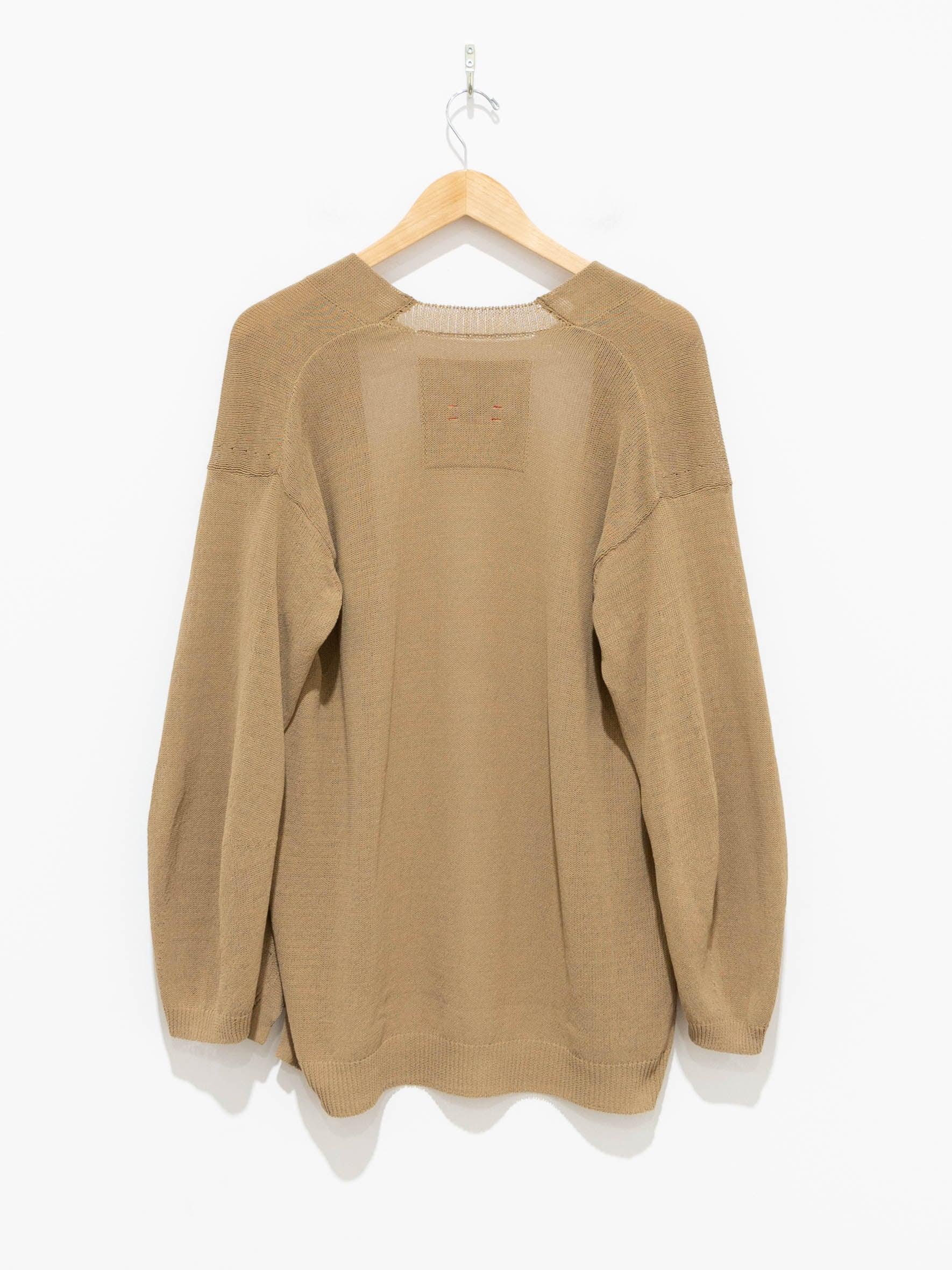 Namu Shop - Unfil Organic Cotton Coiled Yarn Knit Cardigan - Beige