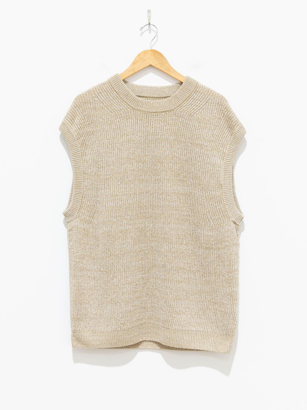 Namu Shop - Unfil Organic Hemp Ribbed Knit Vest - Beige Mix