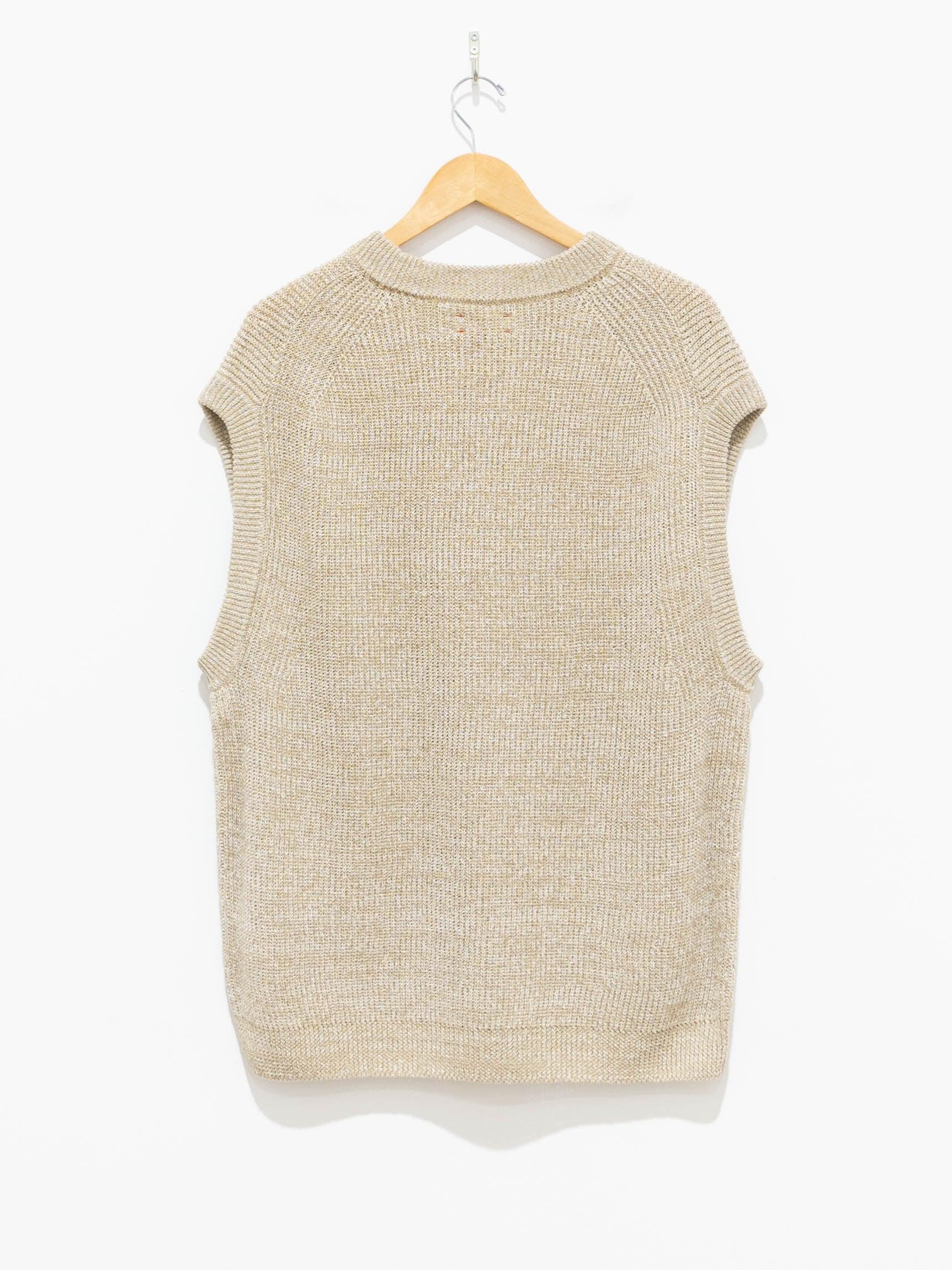 Namu Shop - Unfil Organic Hemp Ribbed Knit Vest - Beige Mix