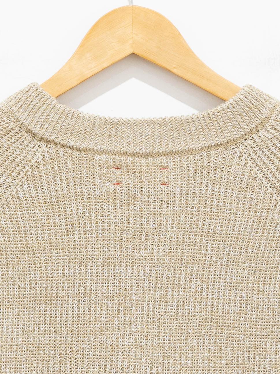 Namu Shop - Unfil Organic Hemp Ribbed Knit Vest - Beige Mix
