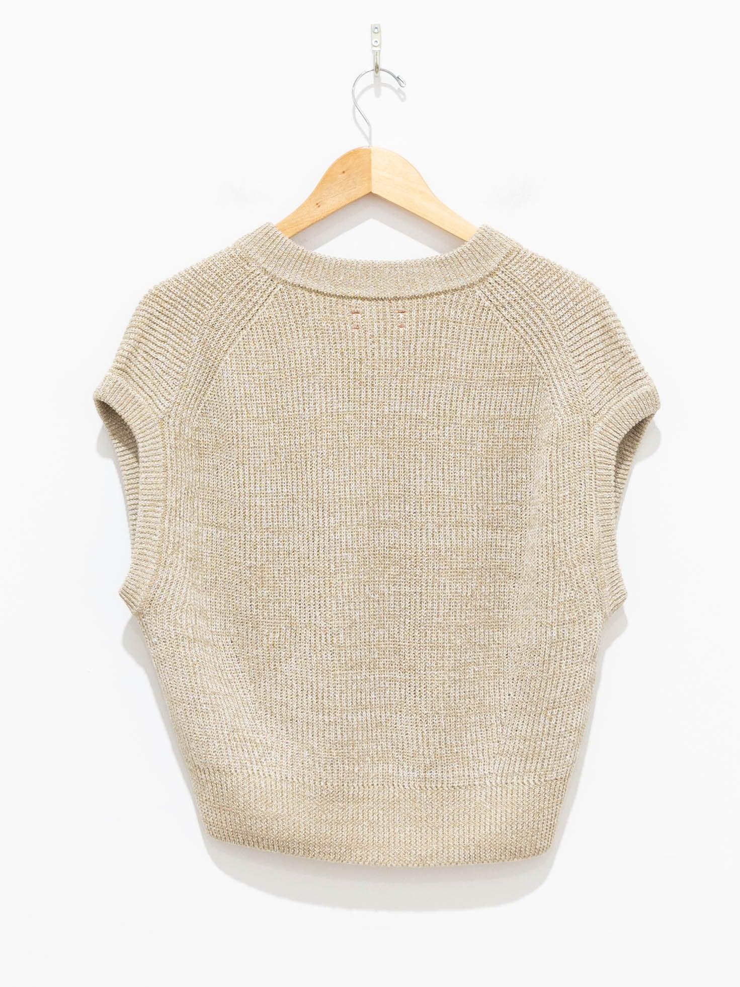 Namu Shop - Unfil Organic Hemp Ribbed Sleeveless Knit - Beige Mix