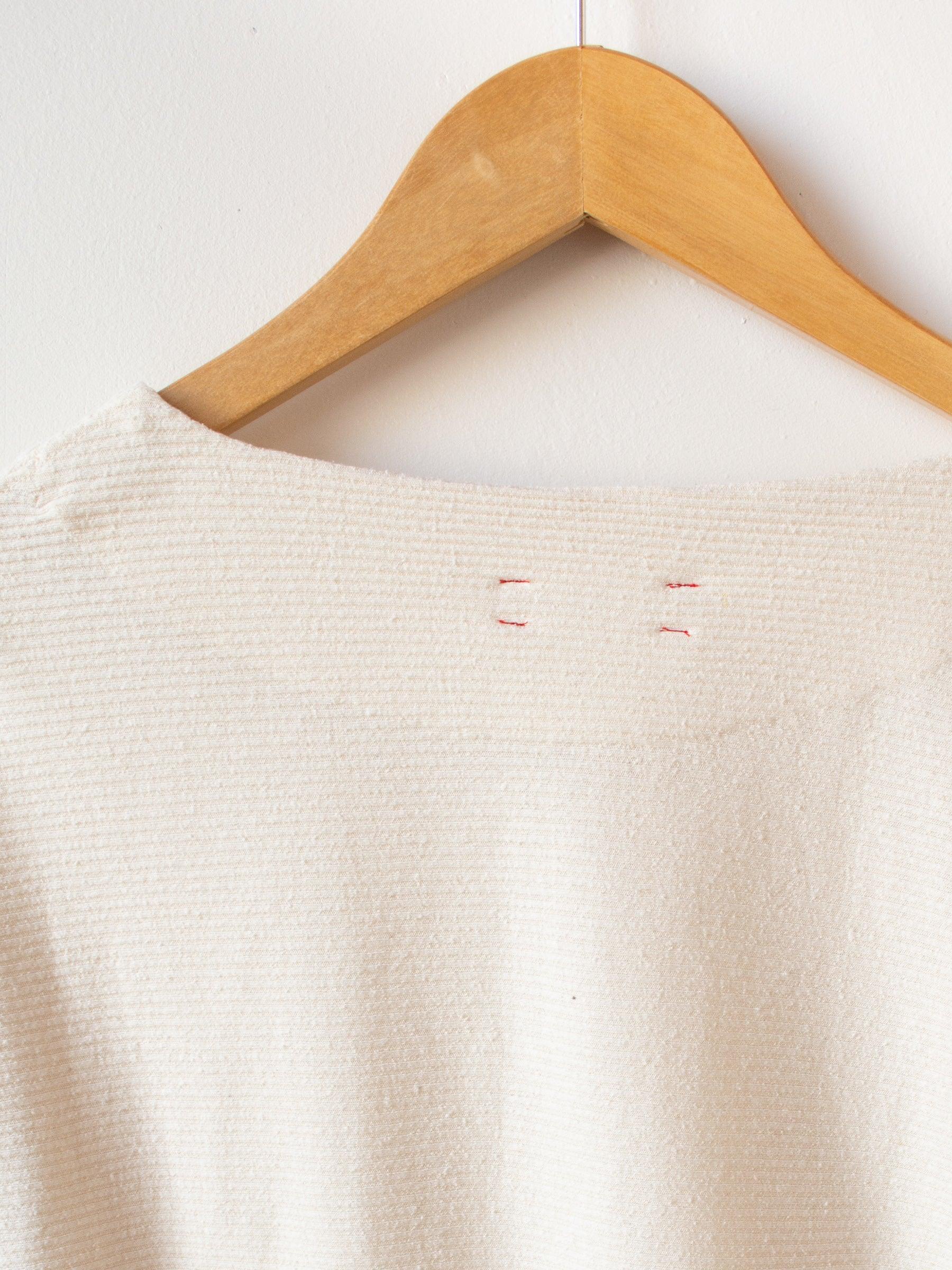 Namu Shop - Unfil Raw Silk Ribbed Jersey Boatneck Tee - Natural