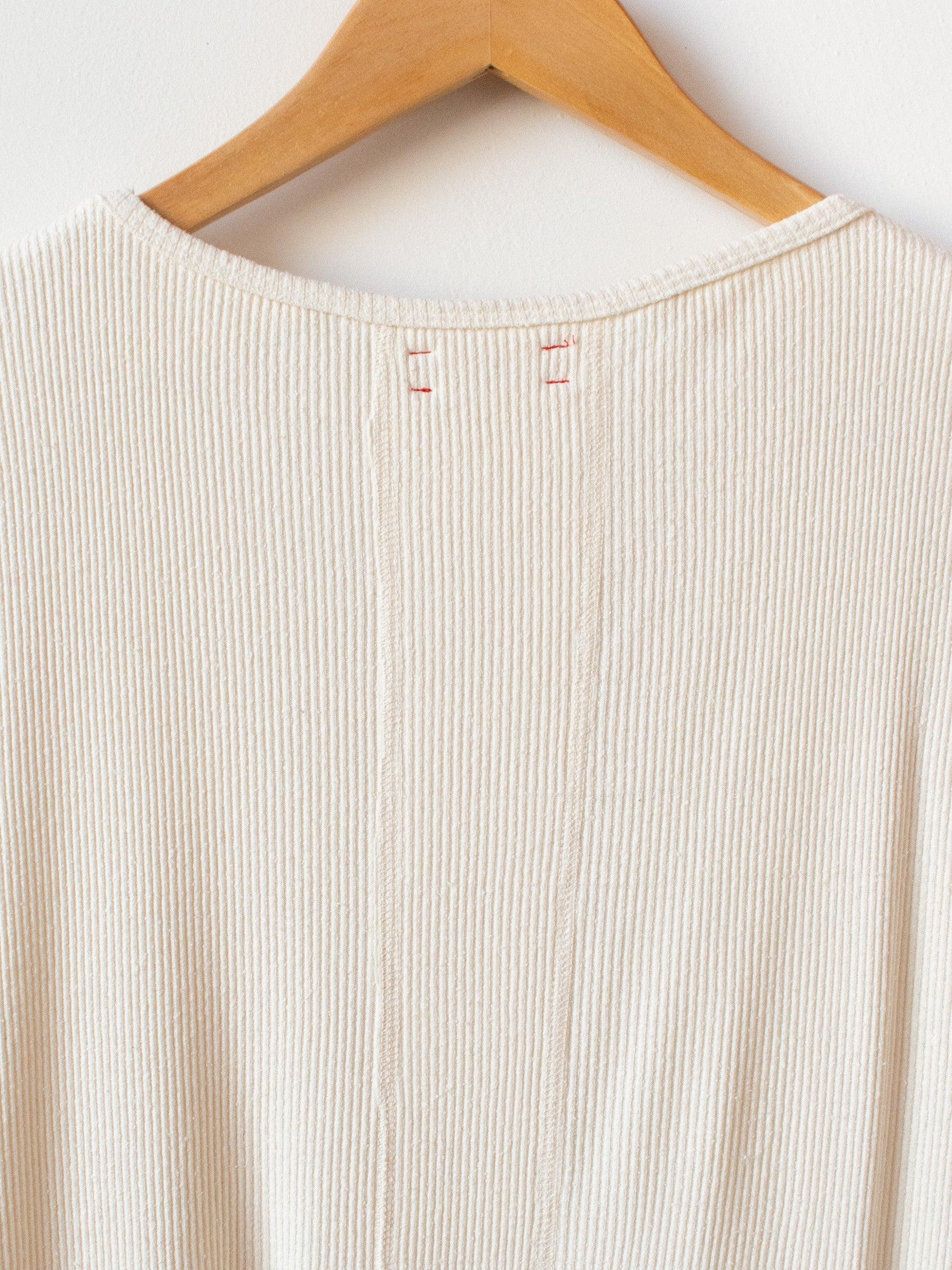 Namu Shop - Unfil Raw Silk Ribbed Jersey Sleeveless Dress - Natural