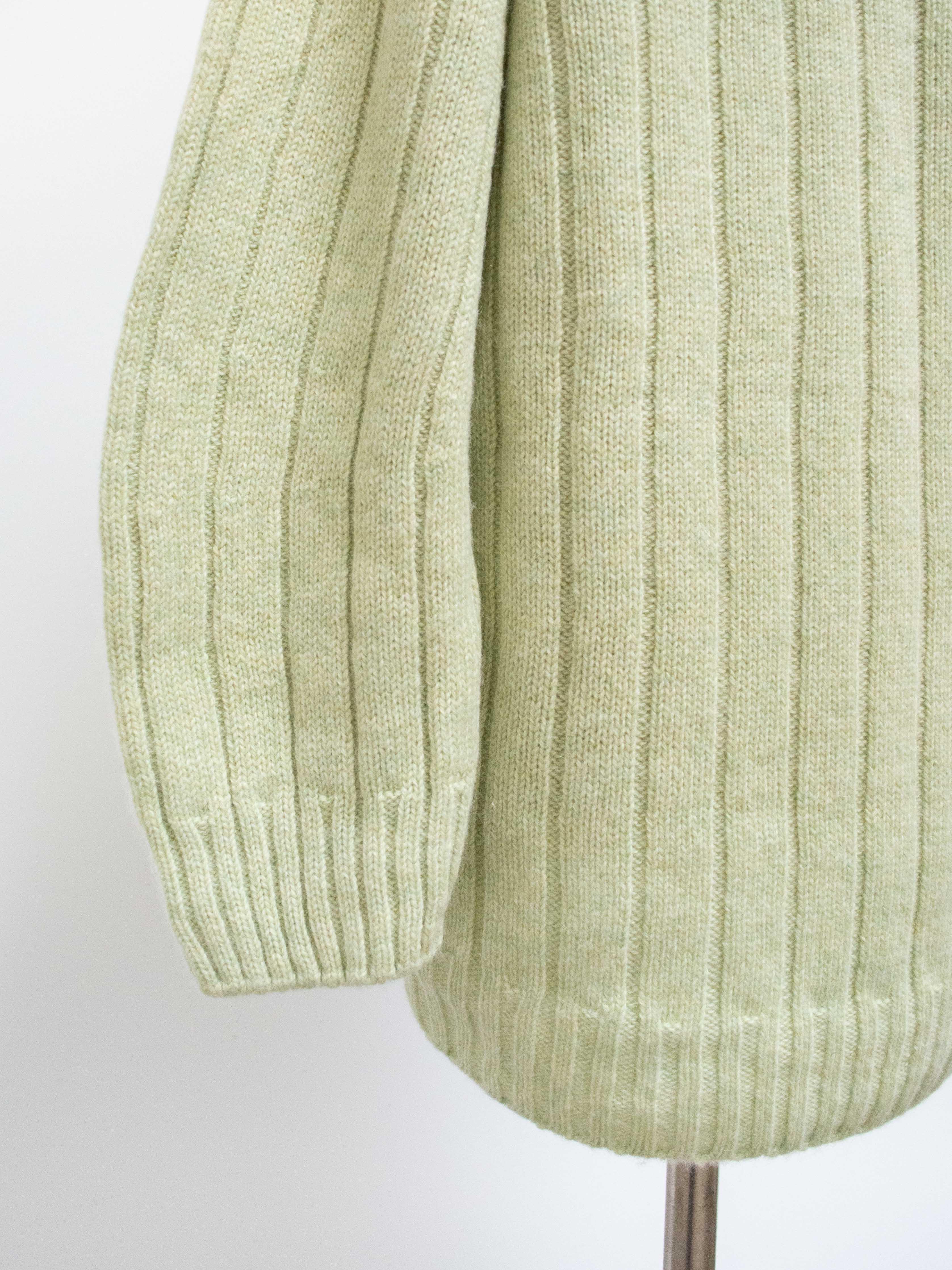 Namu Shop - Unfil Royal Baby Alpaca Chunky Turtleneck Sweater - Light Green