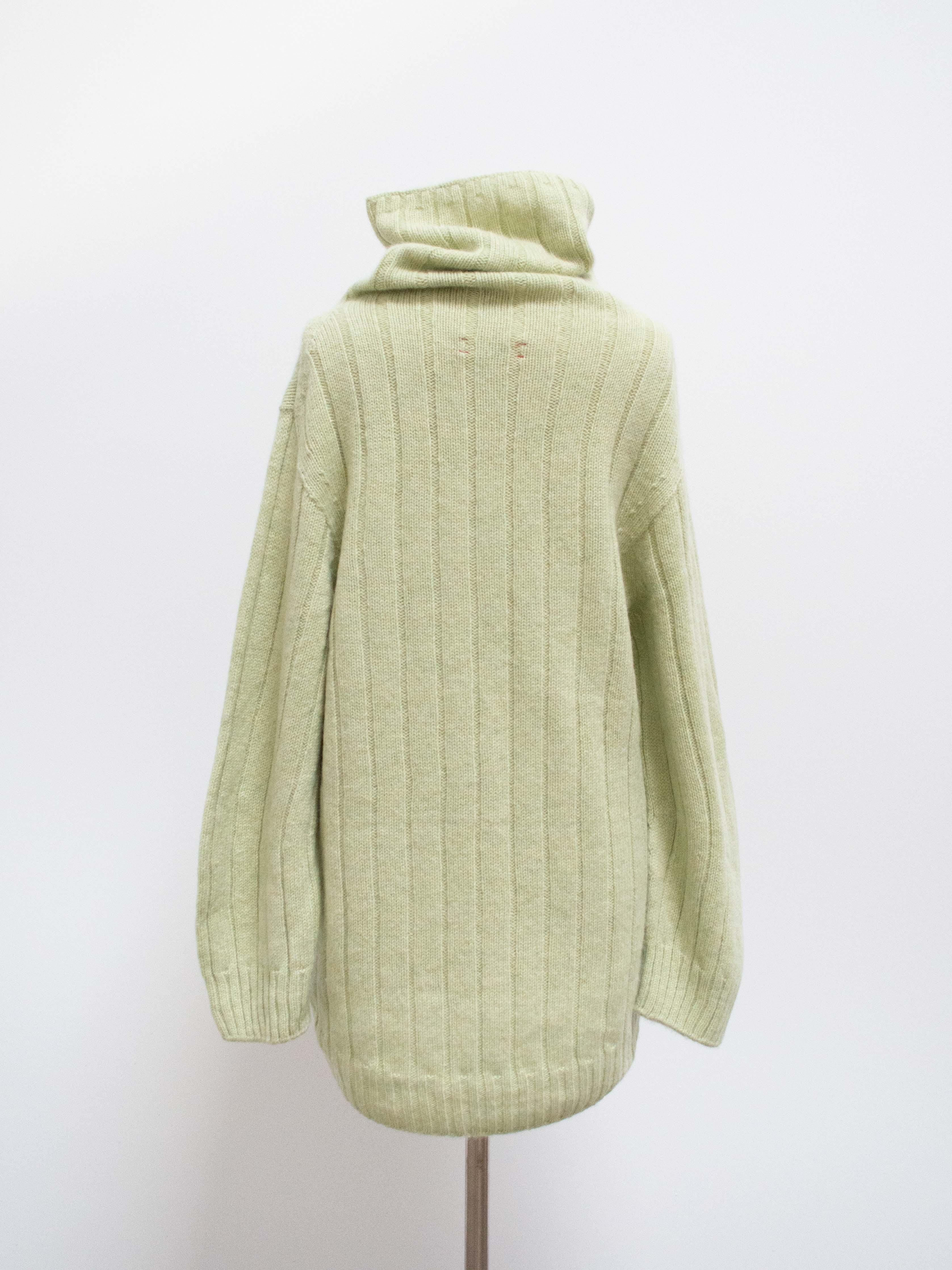 Namu Shop - Unfil Royal Baby Alpaca Chunky Turtleneck Sweater - Light Green