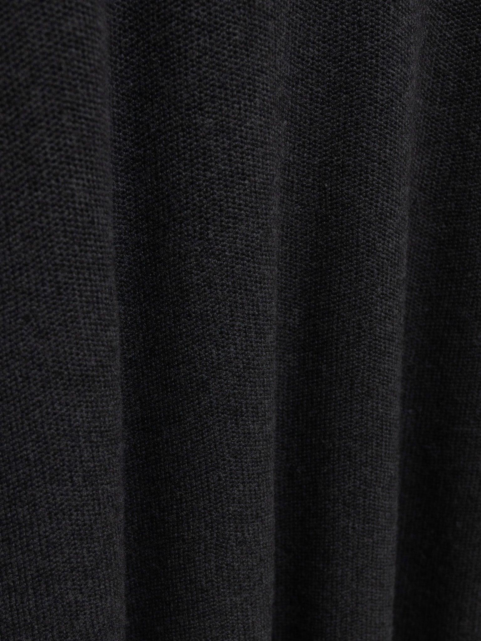Namu Shop - Unfil Silk Wool Honeycomb Knit Dress - Charcoal