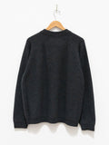 Namu Shop - Unfil Silk Wool Honeycomb Knit Mockneck Sweater - Charcoal