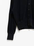 Namu Shop - Unfil Superfine Merino Crepe Jersey Cardigan - Black