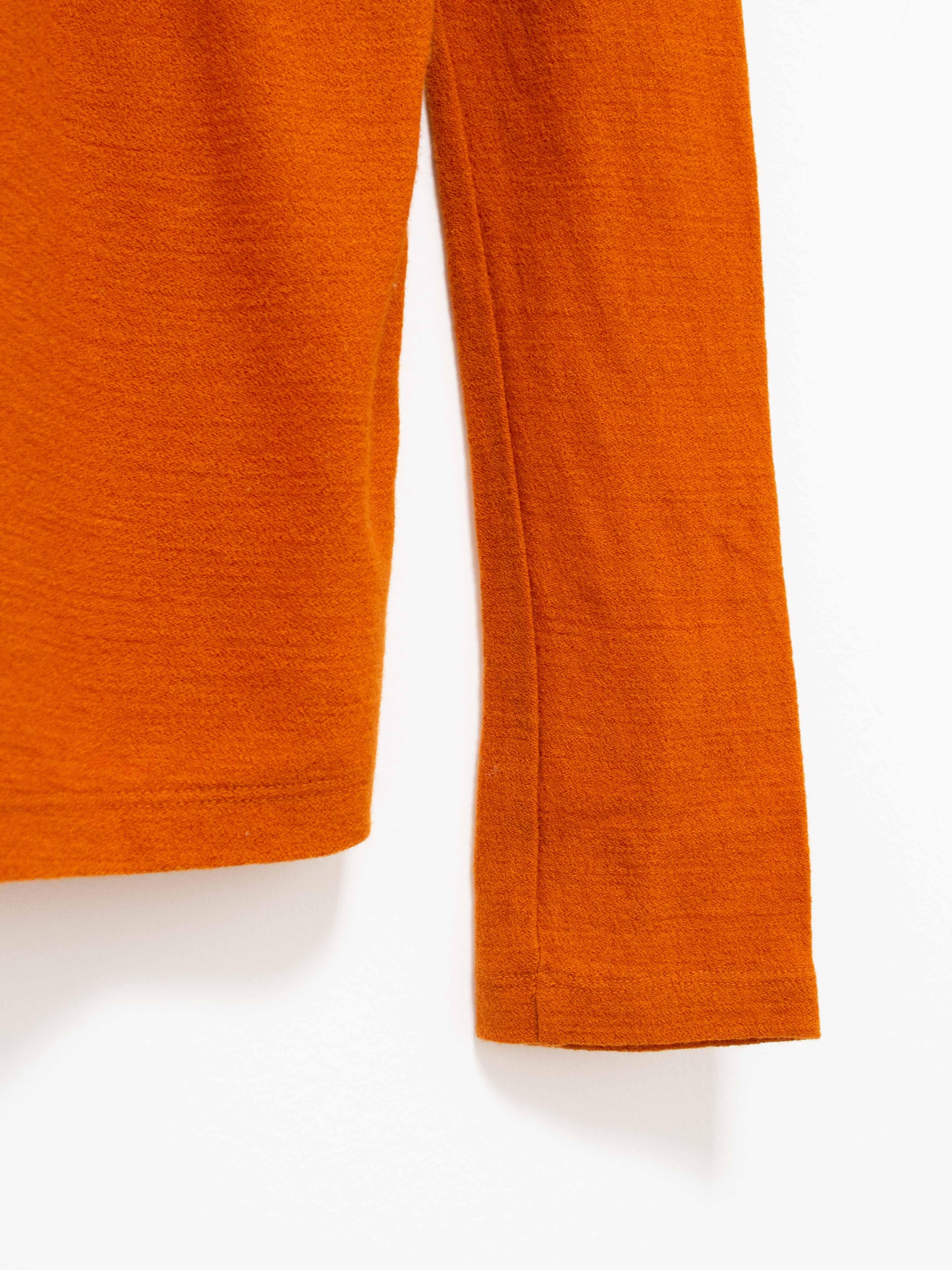 Namu Shop - Unfil Superfine Merino Crepe Jersey Turtleneck Tee - Dark Orange