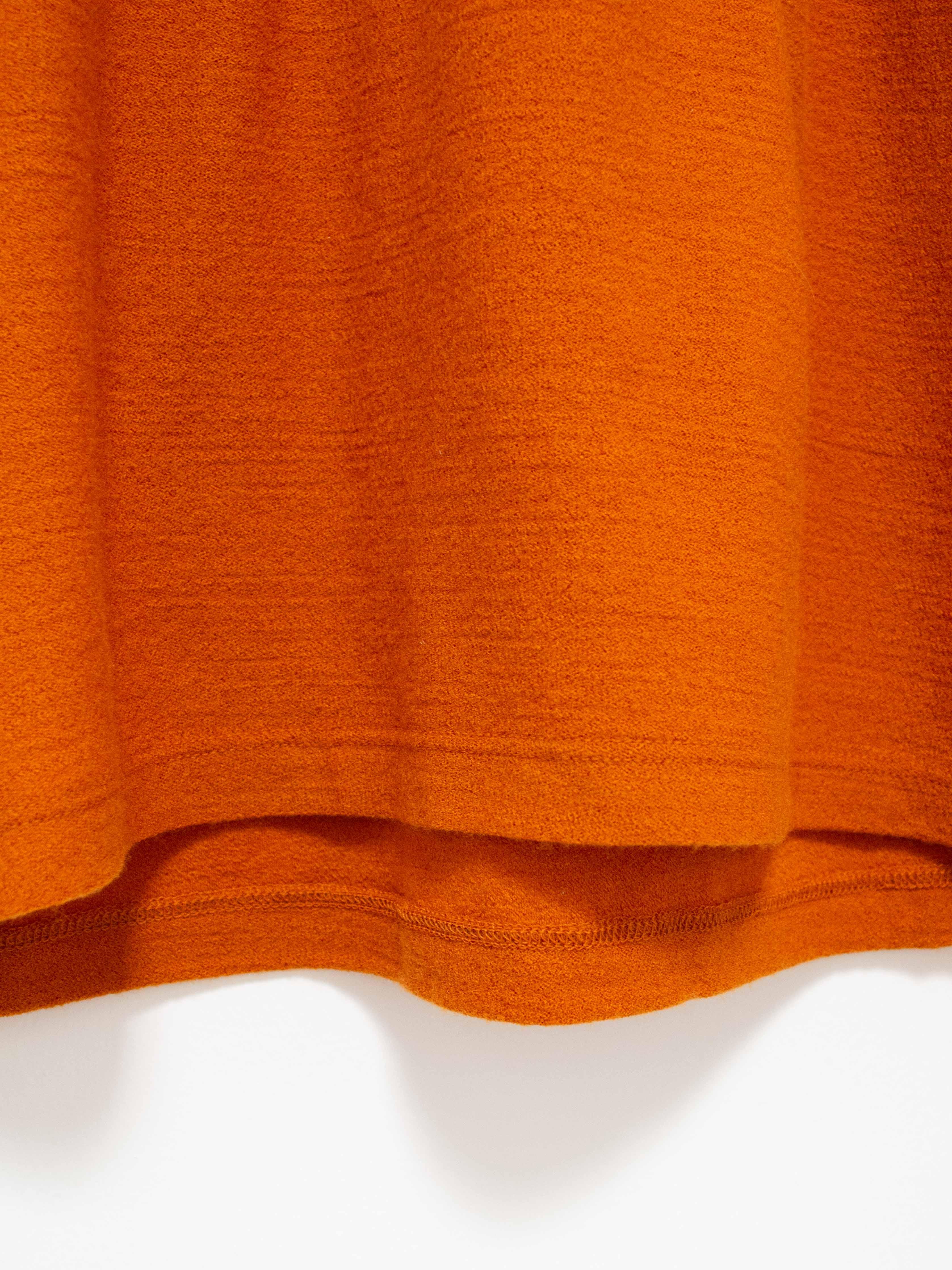 Namu Shop - Unfil Superfine Merino Crepe Jersey Turtleneck Tee - Dark Orange