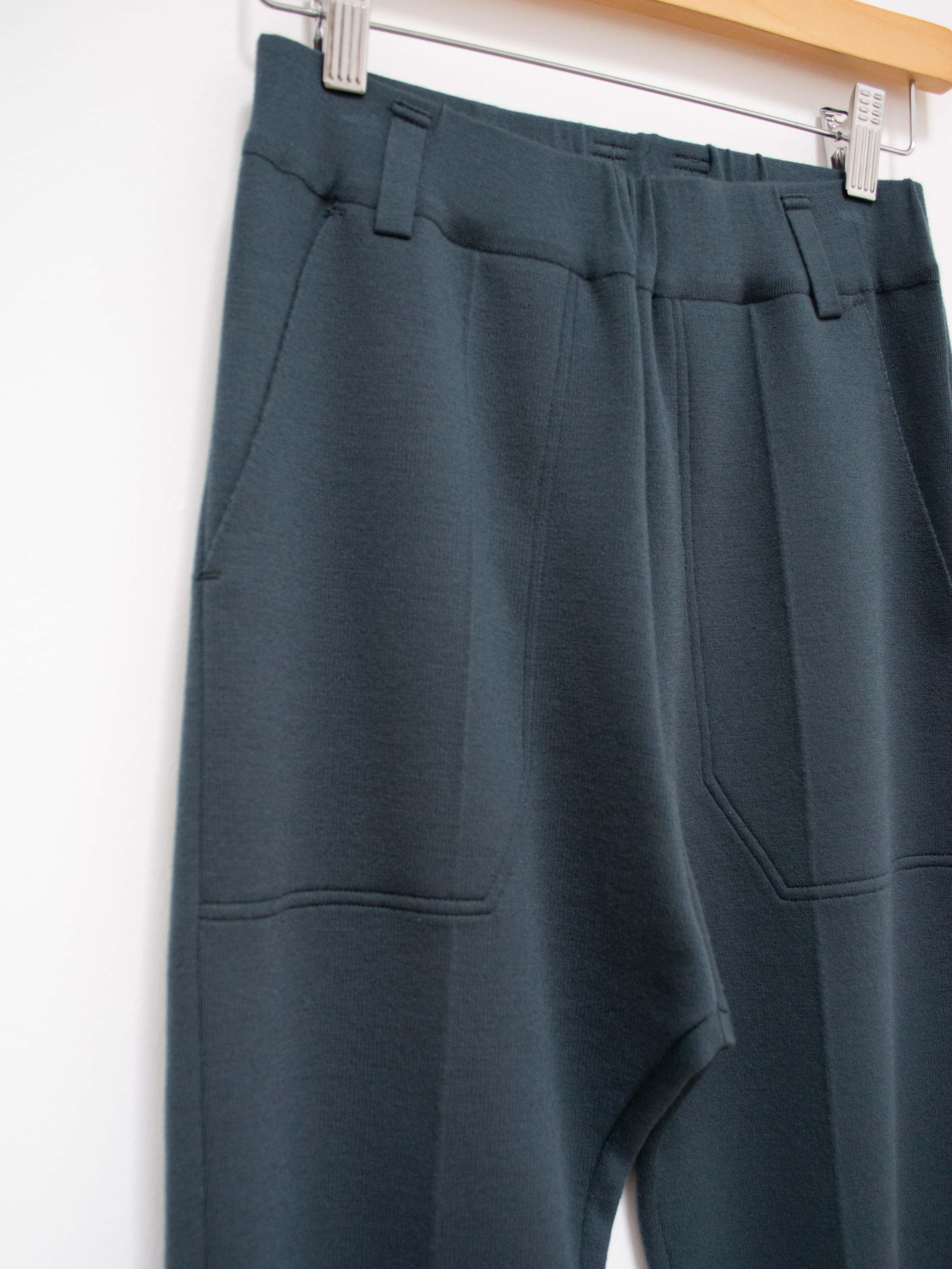 Namu Shop - Unfil Superfine Merino Smooth Knit Trousers - Blue Gray