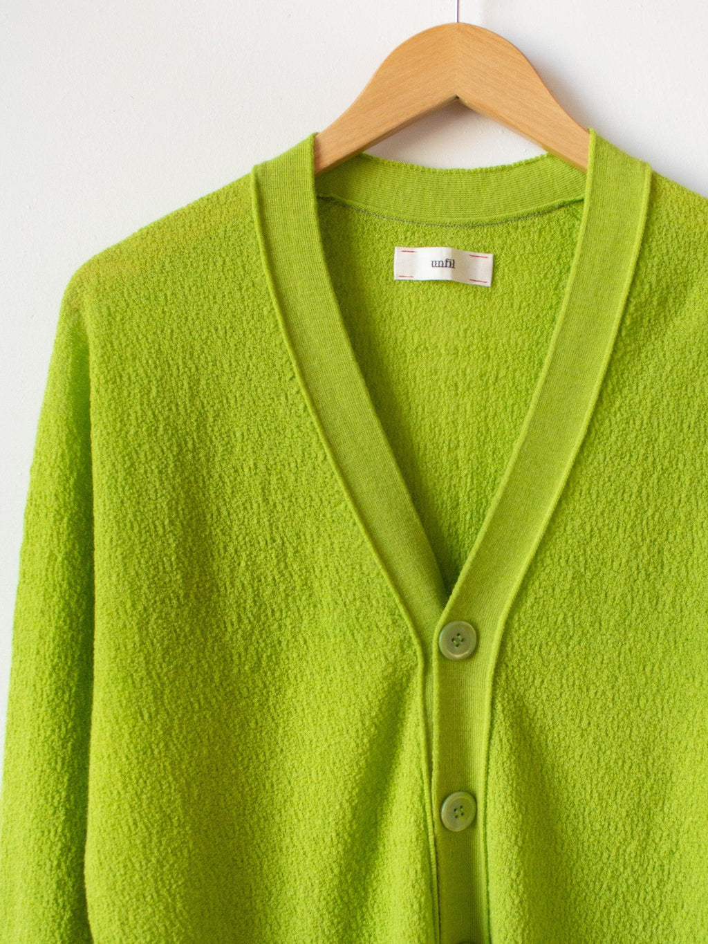 Namu Shop - Unfil Superfine Mohair Amunzen Knit Cardigan - Kiwi