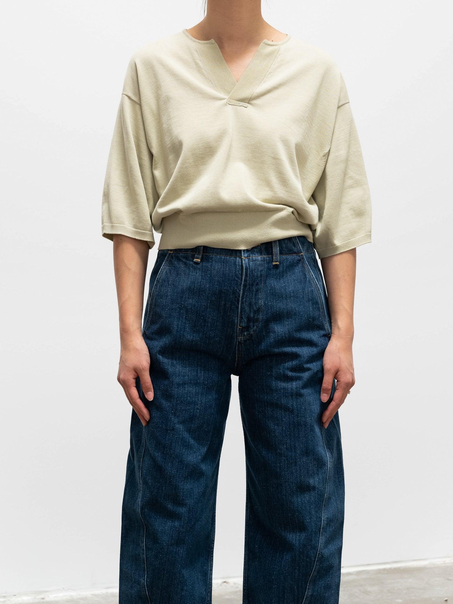 Namu Shop - Unfil Suvin Cotton Fine Gauge Knit - Light Olive