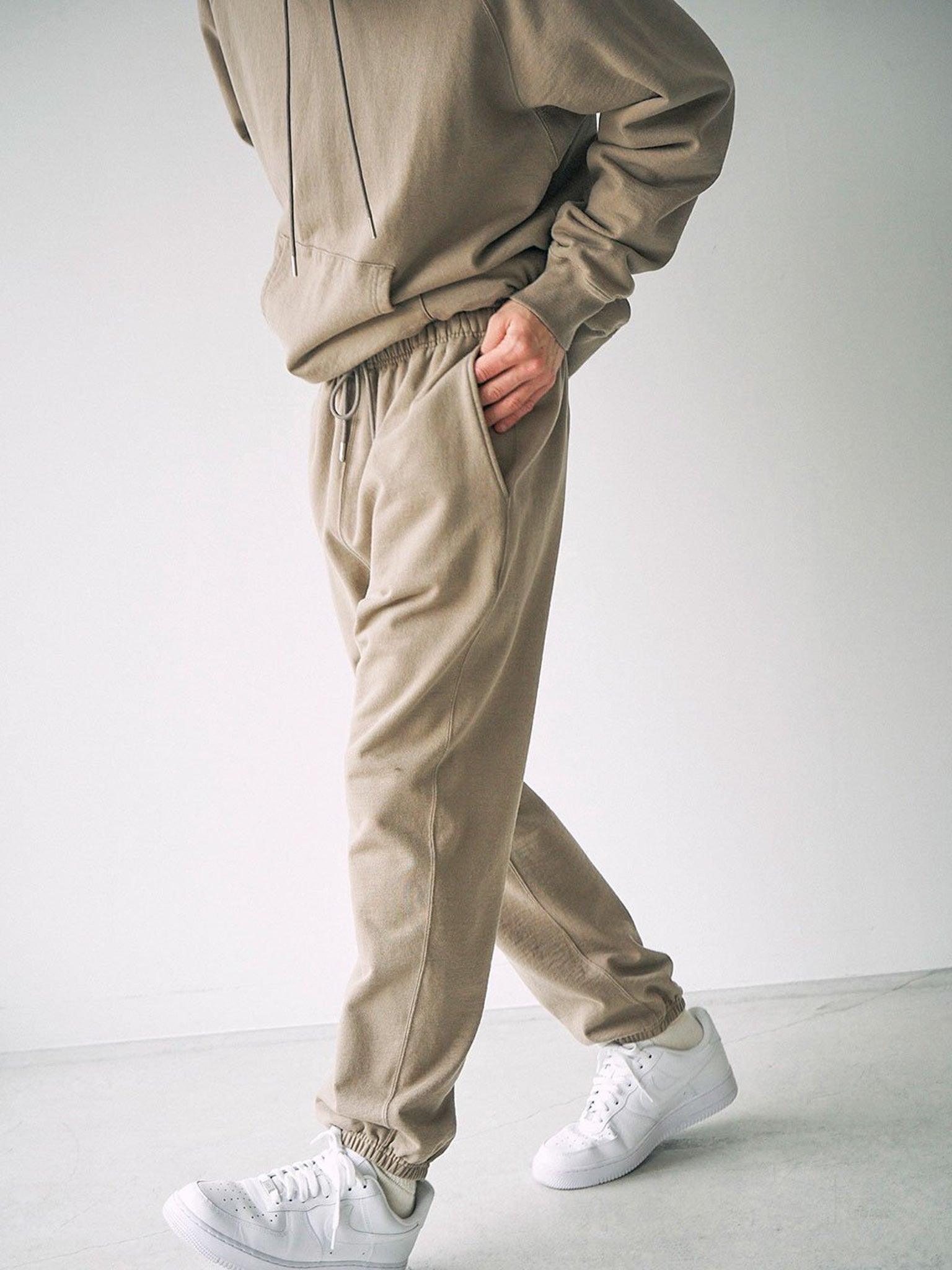Vintage Cotton Fleece Gym Pants Taupe
