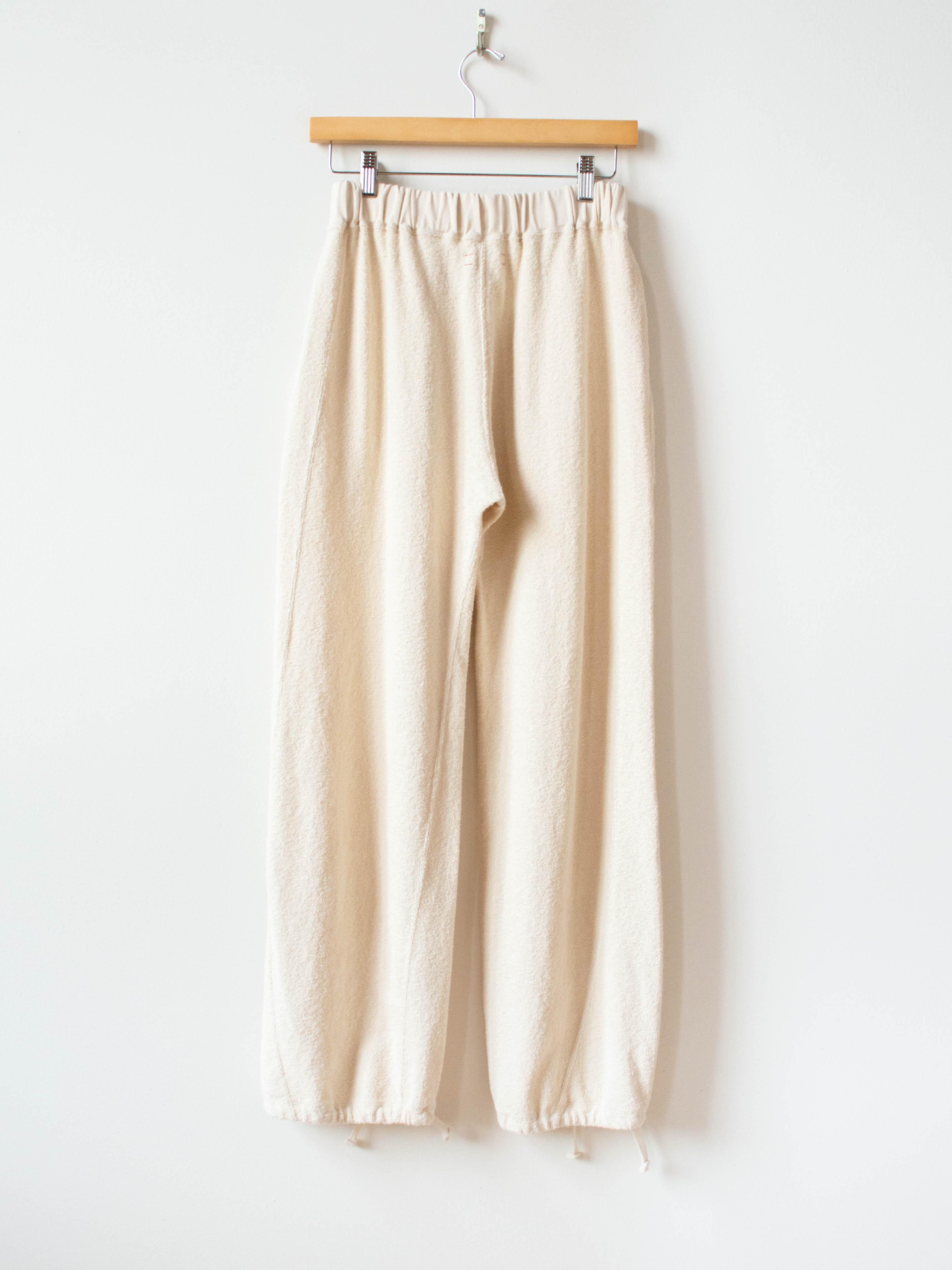 Namu Shop - Unfil Vintage Cotton Pile Wide Leg Pants - Natural