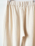 Namu Shop - Unfil Vintage Cotton Pile Wide Leg Pants - Natural