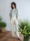 Namu Shop - Unfil Vintage Cotton Pile Wide Leg Pants - Natural