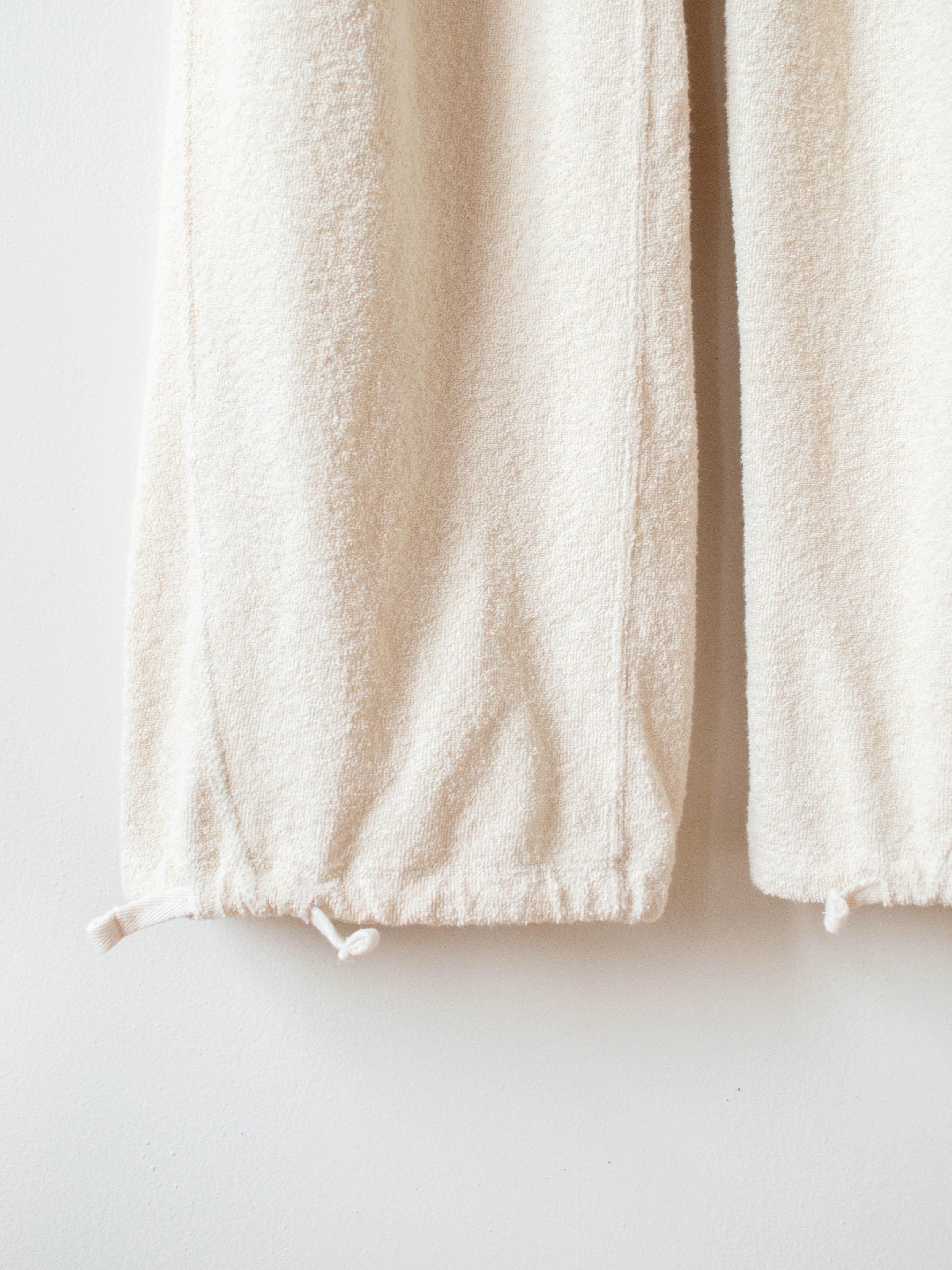Namu Shop - Unfil Vintage Cotton Pile Wide Leg Pants - Natural